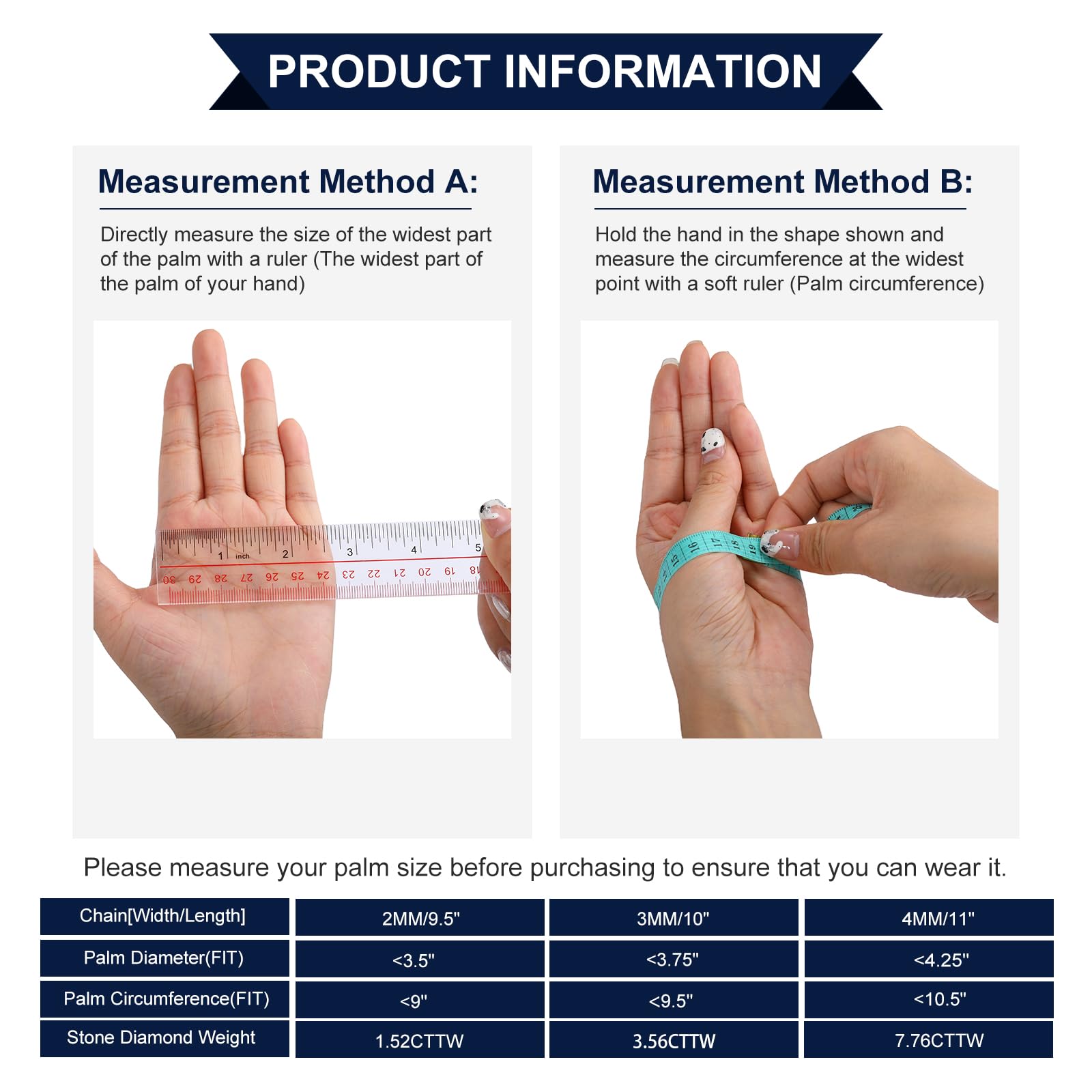 Moissanite Tennis Bracelet 1.79ct-8.69ct Adjustable Bracelet for Women 18K White Gold Plated S925 Sterling Silver Tennis Bracelet D Color VVS1 Round Cut 2/3/4mm Moissanite Bracelet Gifts for Wife/Mom