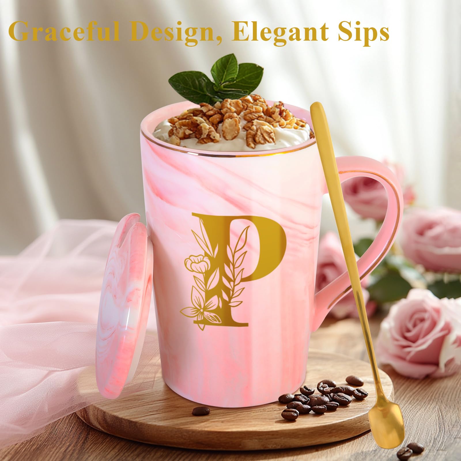 Personalized Ceramic Coffee Mug with Lid Cup Happy Birthday Gifts for Adult Men Women Who Have Everything Want Nothing Dad Mom Guys People Couples Parents Cool Funny Unique Present Special Christmas,G