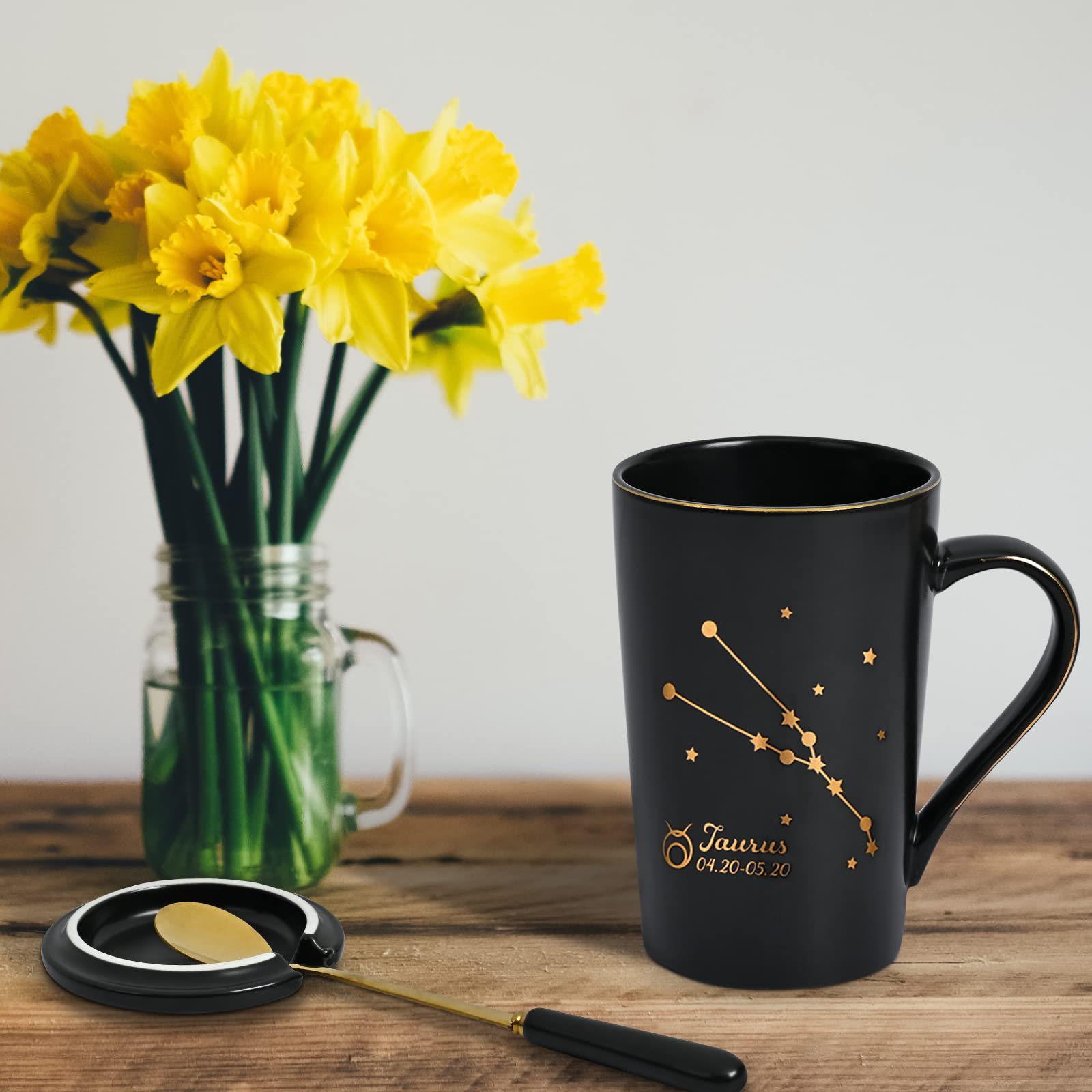 YHRJWN Pisces Gifts for Women, Pisces Constellation Mug, February March Birthdays Gifts for Women Horoscope Astrology Lovers, Pisces Zodiac Sign gifts for Women Girls, 14 Oz Pink with Gift Box