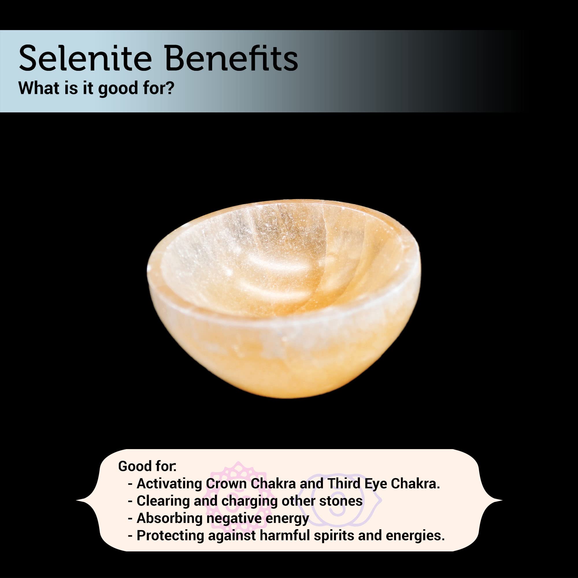 Soul Sticks Selenite Crystal Bowls for Smudging, Healing, Recharging Crystals | Pure Selenite Smudge Bowl & Crystal Charging Station Ethically Sourced in Morocco, Orange (4 Inch)