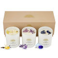 AVACONCEPT Crystal Infused Soy Wax Candle Gift Set Aromatherapy Scented Candles with Healing Crystals Natural Hand-Poured Luxury for Relaxation & Home Décor (Sunstone & Amethyst & Amazonite)