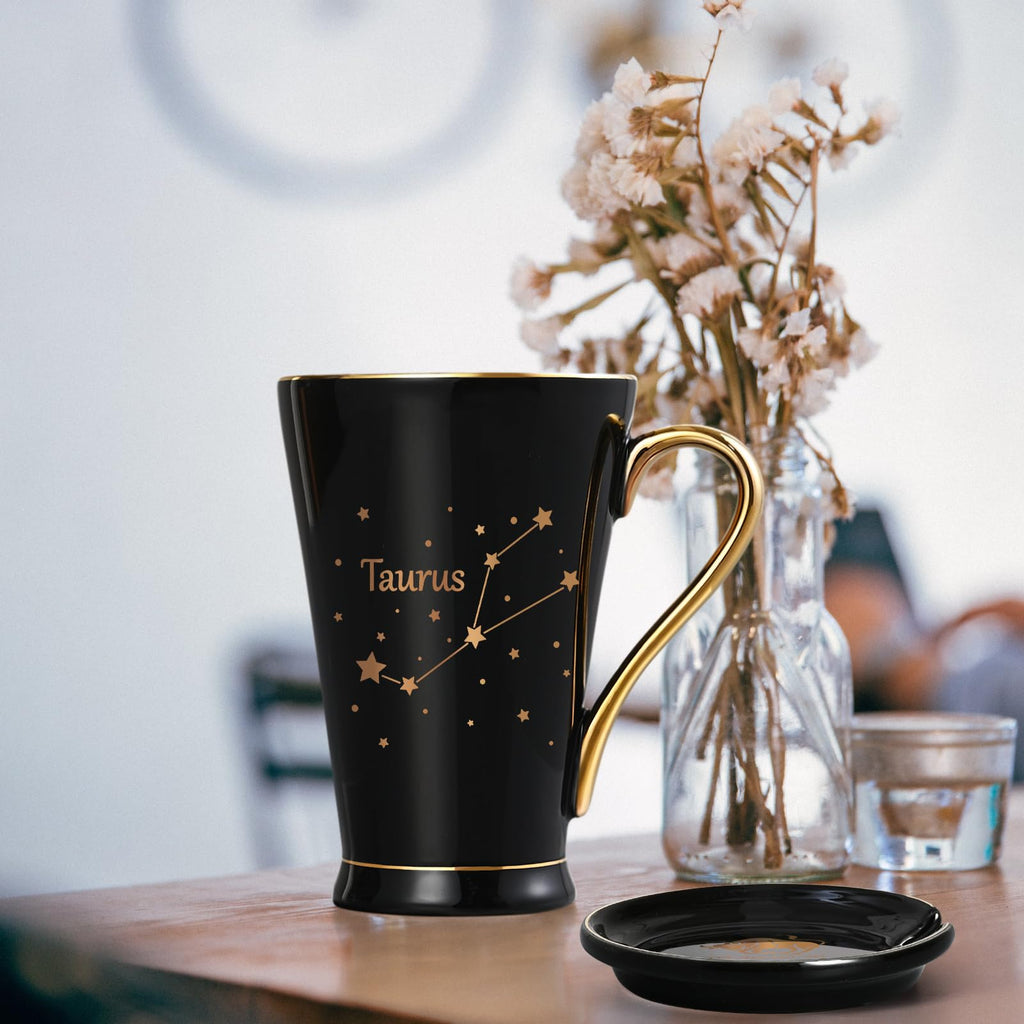 Maustic Aries Gifts for Women Men, March April Birthday Gifts, Zodiac Sign Gift, Astrology Horoscope Constellation Gift for Best Friend, Astrology Lover, Aries Coffee Mug, 12 Oz
