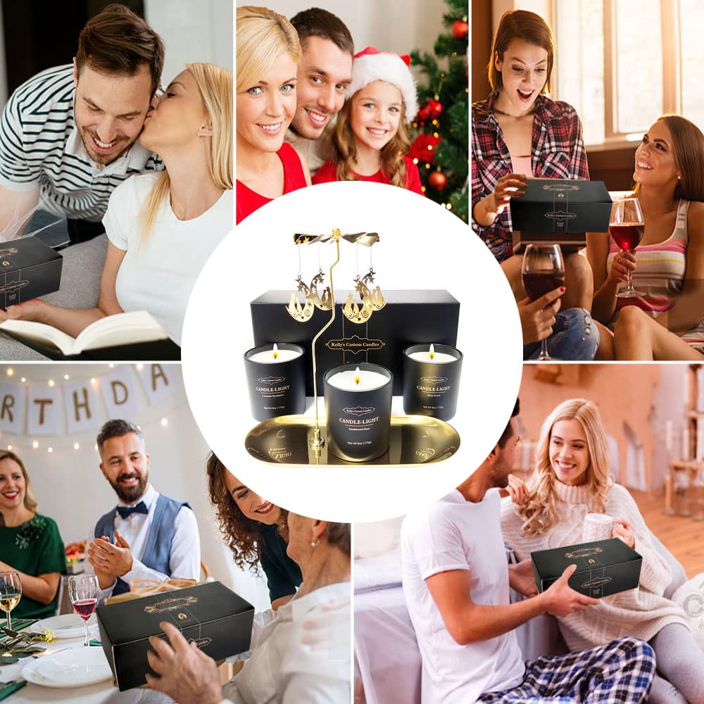 Kelly's Custom Candles, Butterfly Candle Birthday Gift for Mom,Girlfriend,Unique Easter Gifts for Sister, Wife and Mother in Law,Rotatable Aromatherapy Candles Gift for Women.