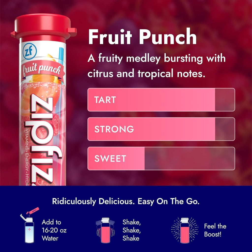 Zipfizz Daily Energy Drink Powder, Variety Pack, 15 Pack | 3-in-1 Sustained Energy, Rapid Hydration, and Essential Vitamins | Sugar-Free | Electrolyte Powder | Contains Vitamin B-12 & Antioxidants