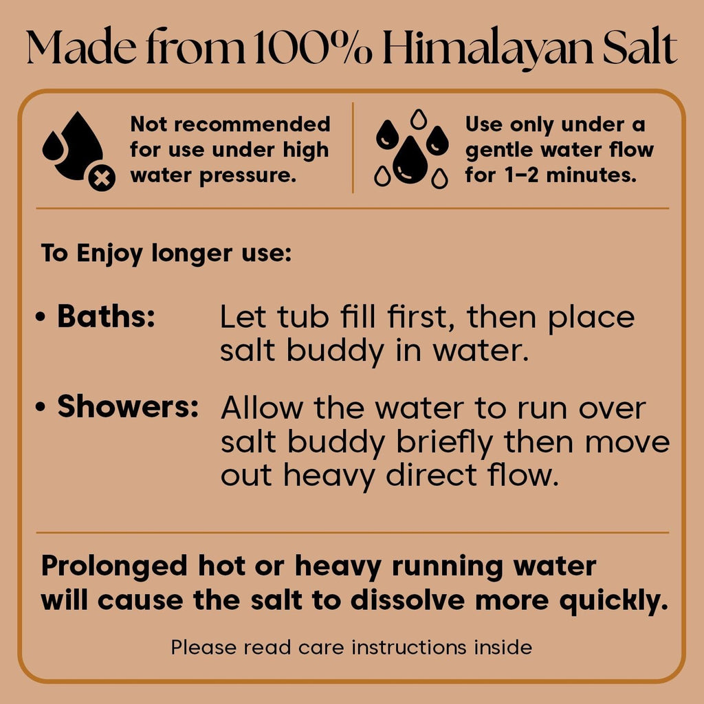 UMAID Himalayan Bath Salt Buddy™ 2 lb – Hanging Mineral Salt Rock for Shower & Bath, Solid Pink Himalayan Stone for Natural Steam, Relaxation & Spa-Like Self-Care, Unique Gift for Men & Women