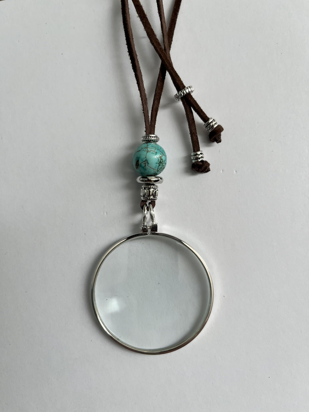 by Wendra Magnifying Necklace with Natural Crystal to Increase Vision & Energy. Handmade