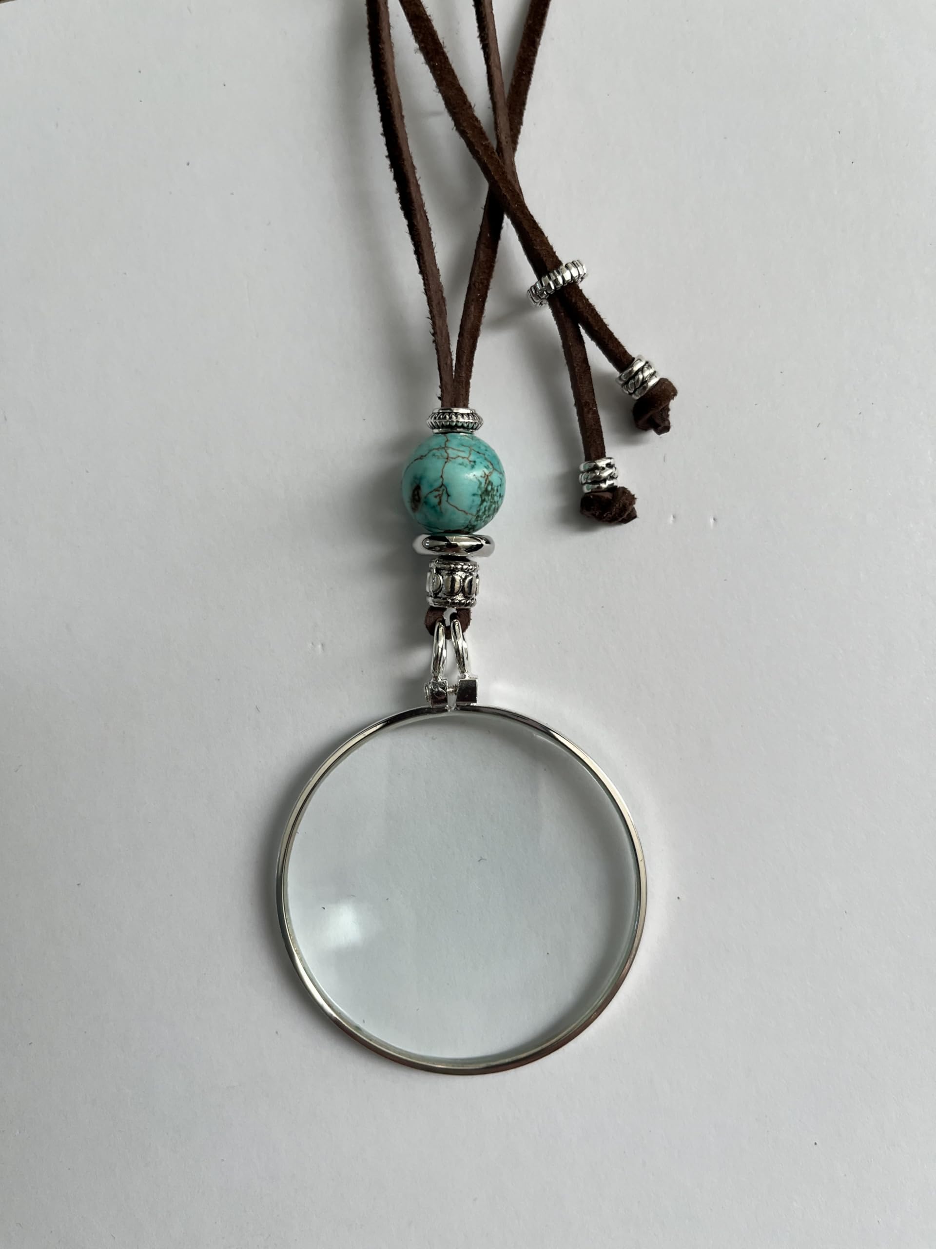 by Wendra Magnifying Necklace with Natural Crystal to Increase Vision & Energy. Handmade