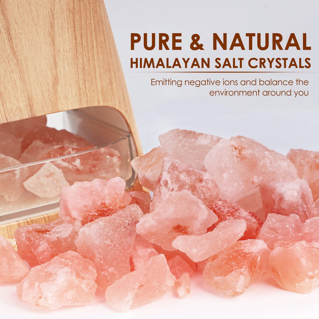 SALKING 2-in-1 Himalayan Salt Lamp & Ultrasonic Essential Oil Diffuser, Aromatherapy Diffuser Cool Mist Humidifier, Salt Therapy Lamp, 100% Pure Himalayan Salt, Ambient Glow, 150ml (Hot Pink)