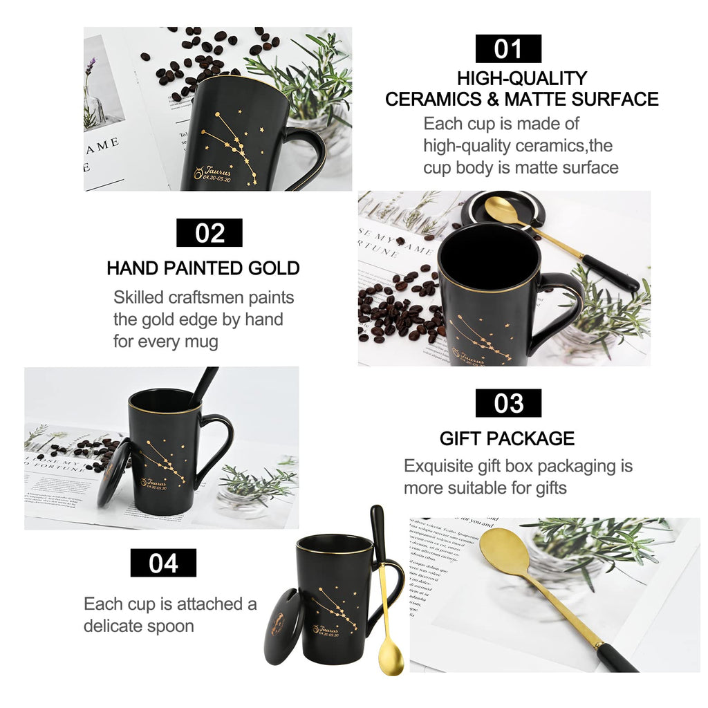 YHRJWN Pisces Gifts for Women, Pisces Constellation Mug, February March Birthdays Gifts for Women Horoscope Astrology Lovers, Pisces Zodiac Sign gifts for Women Girls, 14 Oz Pink with Gift Box