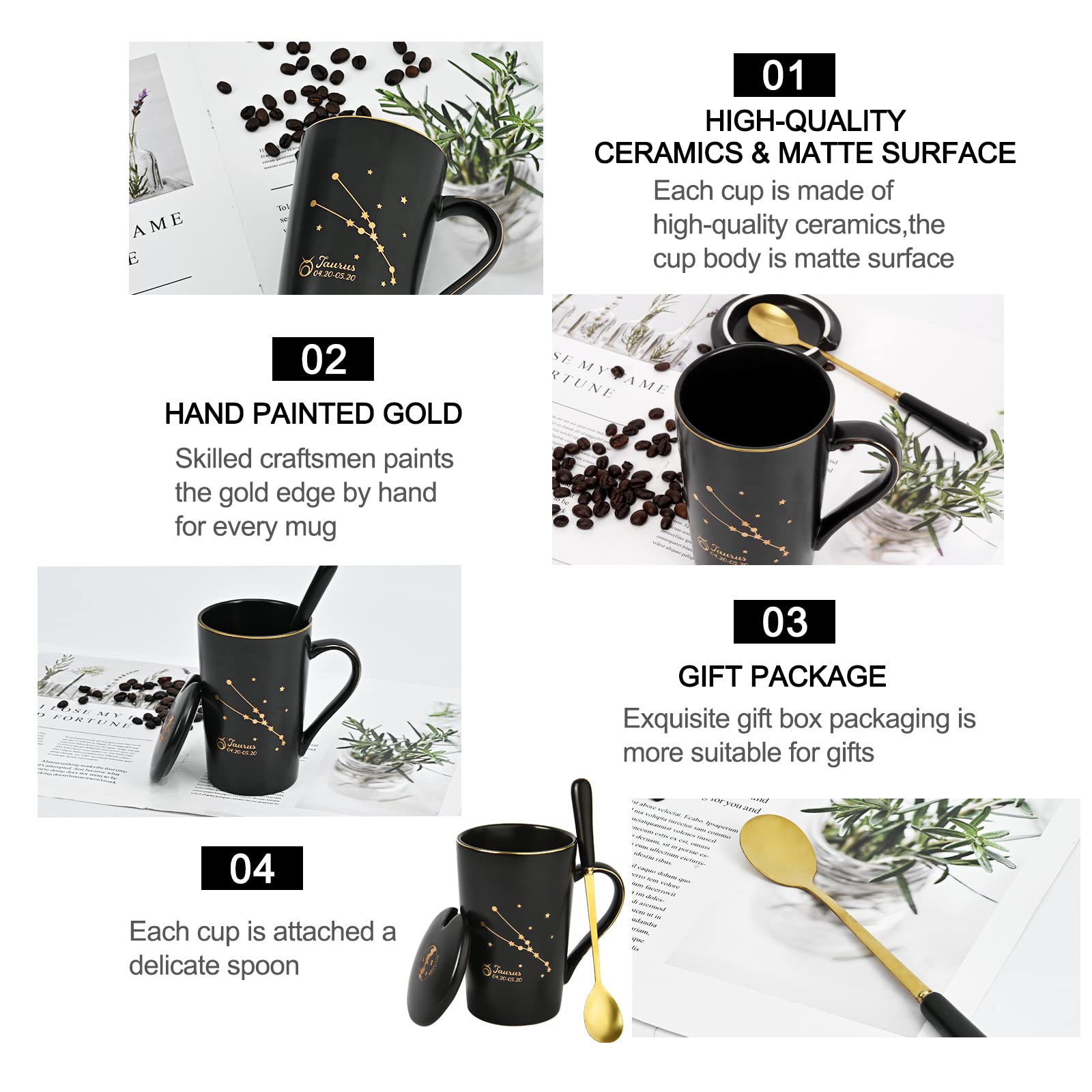 YHRJWN Pisces Gifts for Women, Pisces Constellation Mug, February March Birthdays Gifts for Women Horoscope Astrology Lovers, Pisces Zodiac Sign gifts for Women Girls, 14 Oz Pink with Gift Box