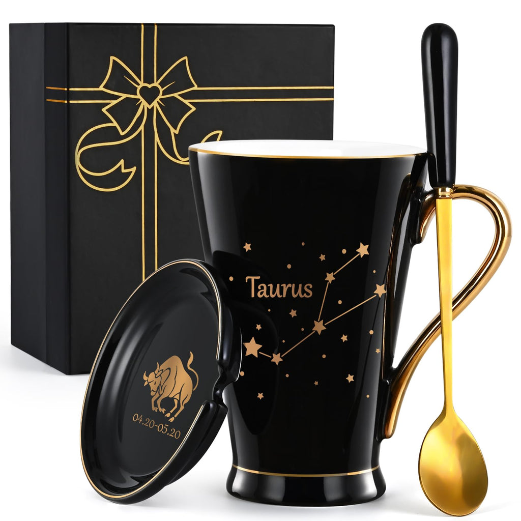 Maustic Aries Gifts for Women Men, March April Birthday Gifts, Zodiac Sign Gift, Astrology Horoscope Constellation Gift for Best Friend, Astrology Lover, Aries Coffee Mug, 12 Oz