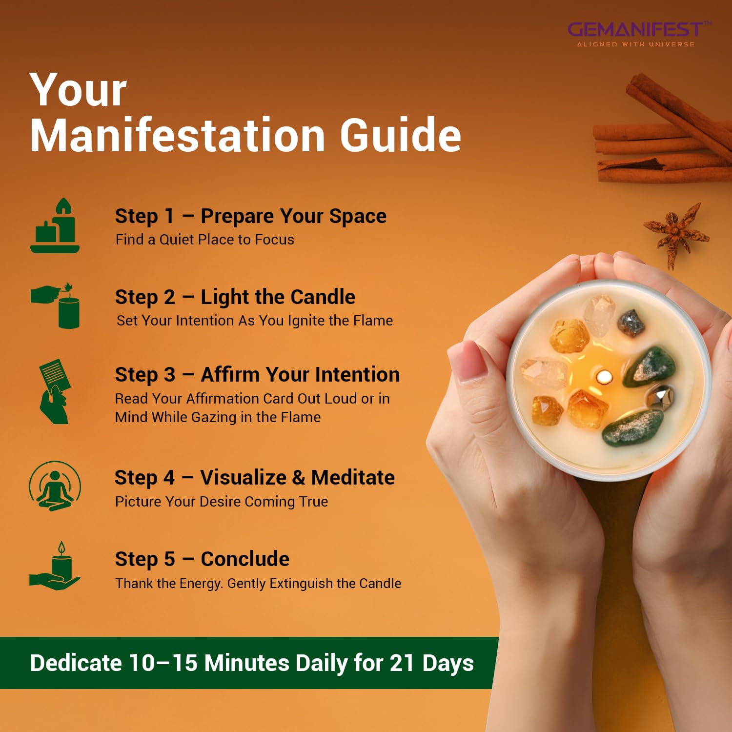 Money Manifestation Candle with Pyrite Bracelet for Wealth Prosperity and Success Pumpkin Spice Soy Candles for Office Home Scented Prosperity Crystal Candle Gifts for Men Women