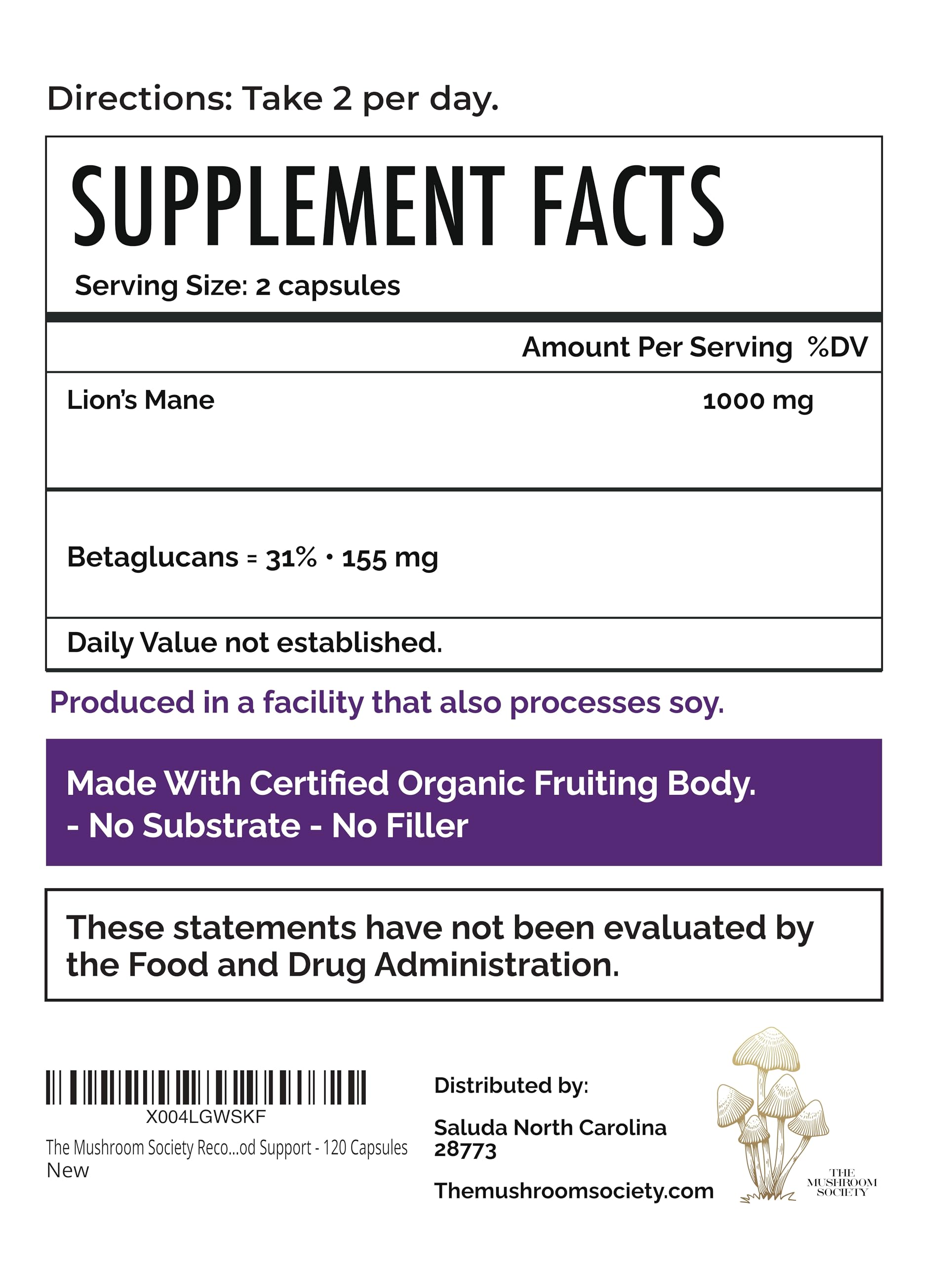 Morning Rush - Lion’s Mane, Ashwagandha, Turmeric & B12 Extract Blend Supplement - Focus & Energy Support - 60 Vegan Capsules