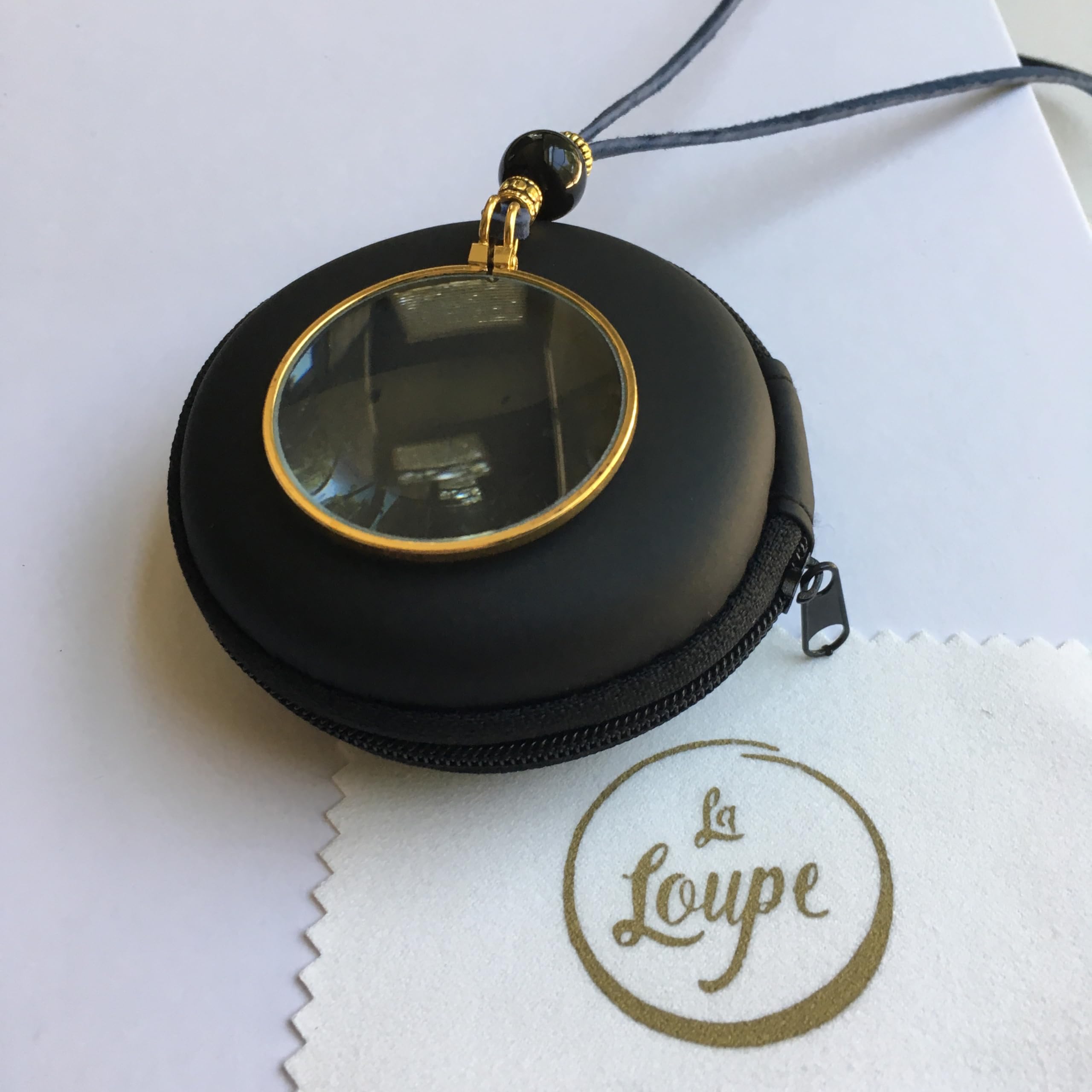 by Wendra Magnifying Necklace with Natural Crystal to Increase Vision & Energy. Handmade