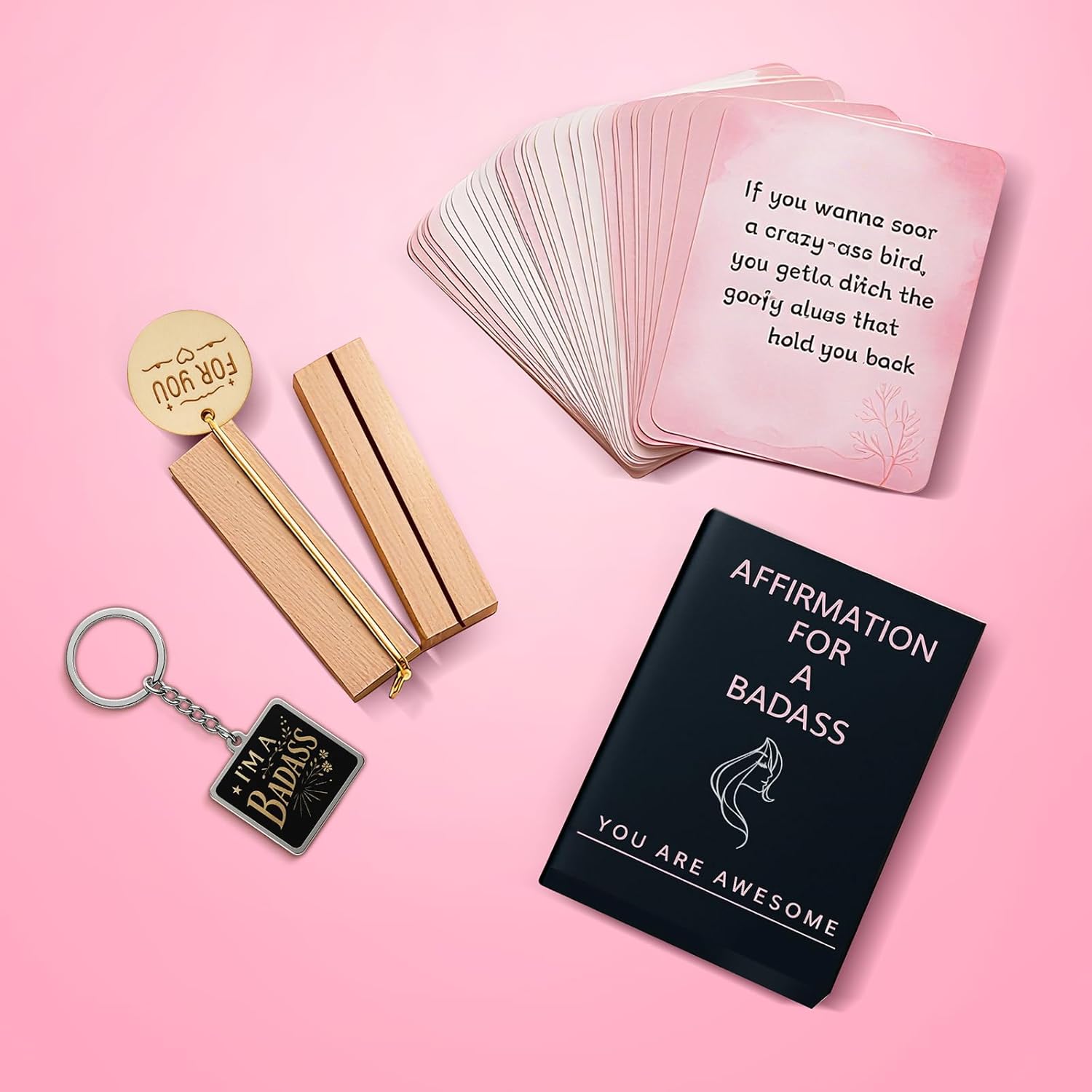 Badass Affirmation Cards,60 Positive Affirmations for Women,Daily Motivational and Inspiration for women, Unique Gifts for Women, Best Friend, Sister