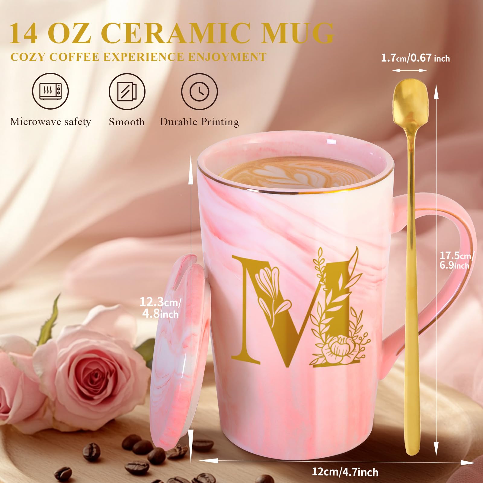 Personalized Ceramic Coffee Mug with Lid Cup Happy Birthday Gifts for Adult Men Women Who Have Everything Want Nothing Dad Mom Guys People Couples Parents Cool Funny Unique Present Special Christmas,G