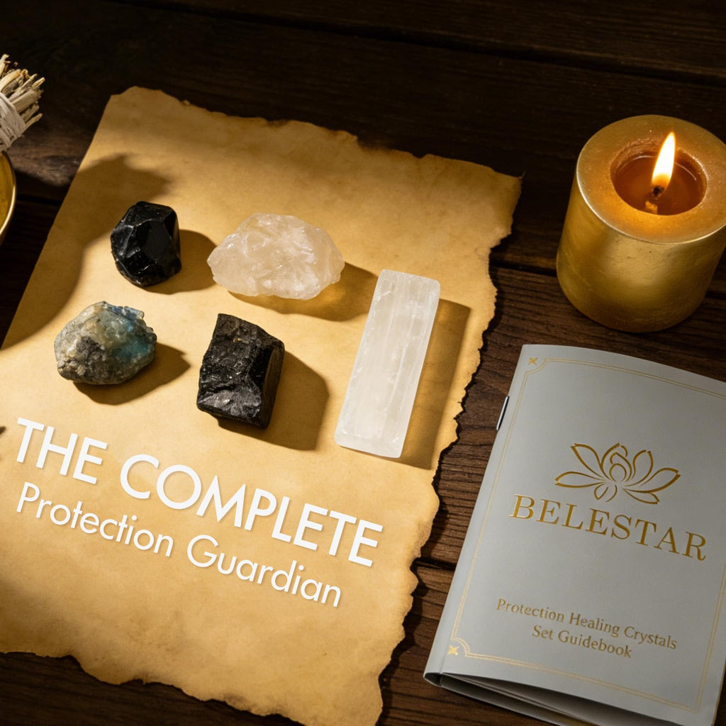 7 Chakra Healing Crystals Set - Large Raw Stones Energy Alignment Kit with Wooden Gift Box & Guidebook