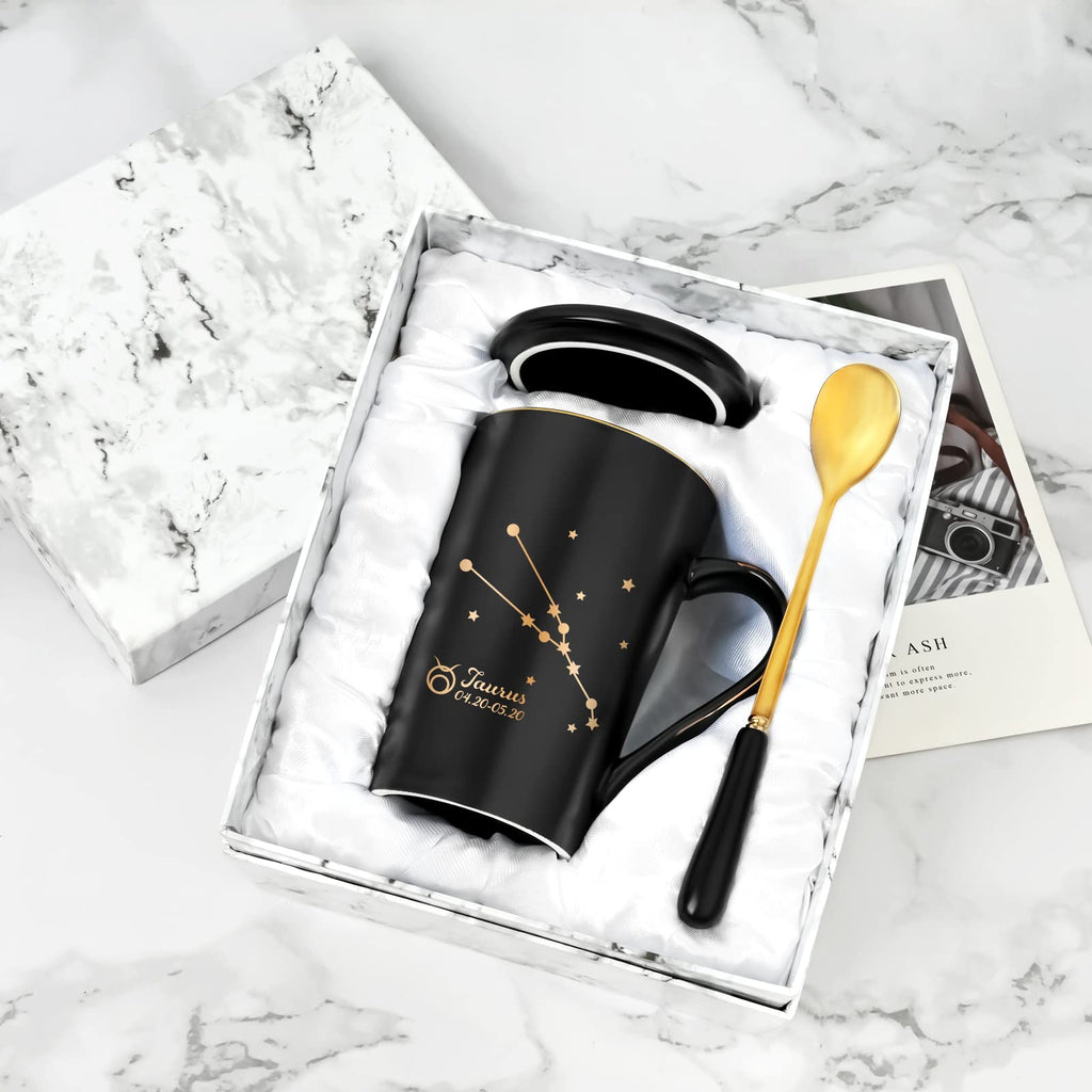 YHRJWN Pisces Gifts for Women, Pisces Constellation Mug, February March Birthdays Gifts for Women Horoscope Astrology Lovers, Pisces Zodiac Sign gifts for Women Girls, 14 Oz Pink with Gift Box