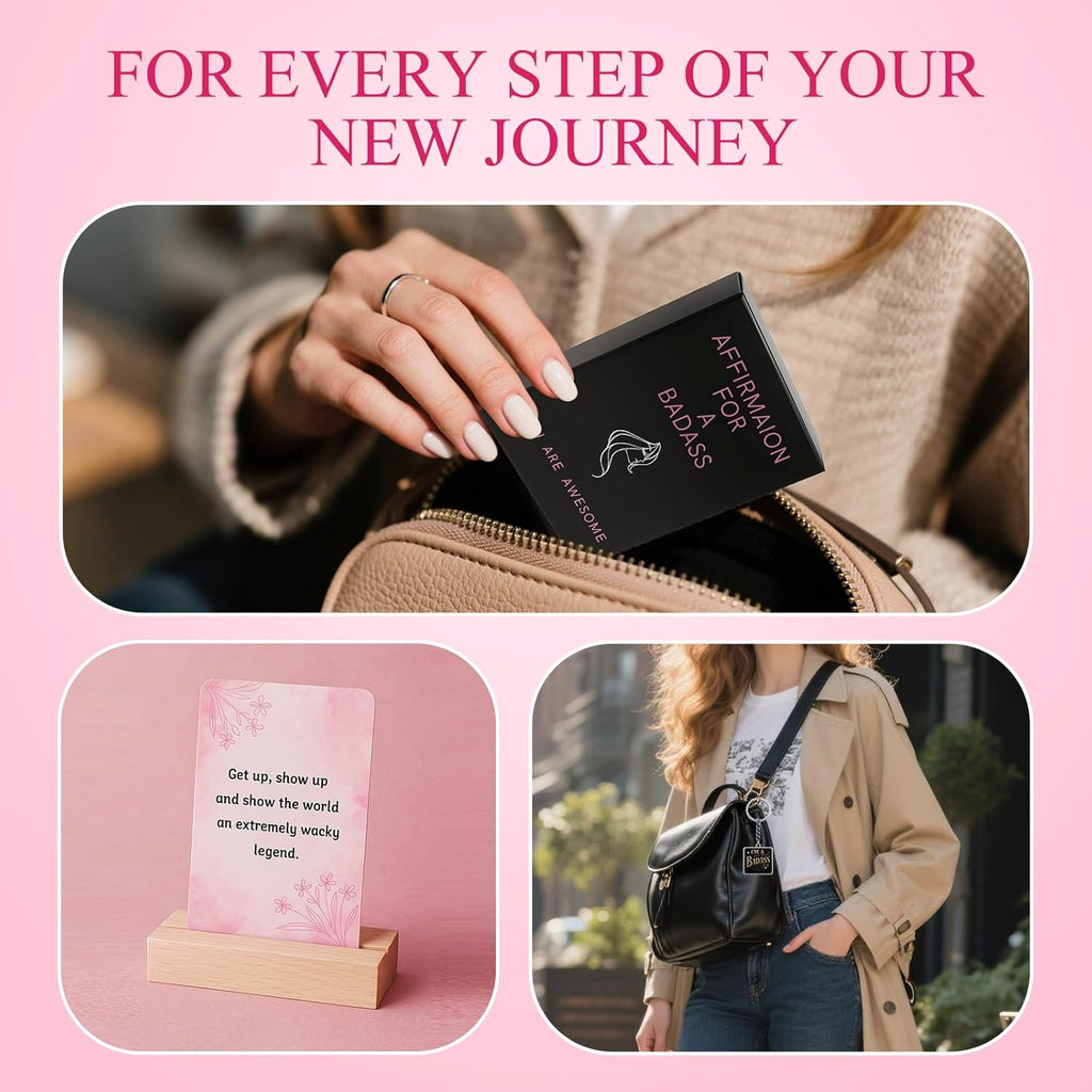 Badass Affirmation Cards,60 Positive Affirmations for Women,Daily Motivational and Inspiration for women, Unique Gifts for Women, Best Friend, Sister