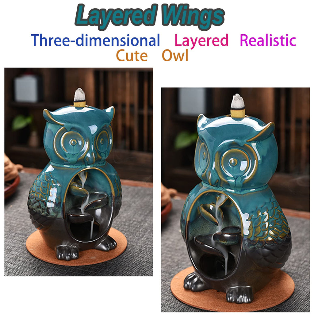 Mountain Waterfall Incense Burner，Backfall Incense Holder River, Incense Falls Meditation Decor for Room with Upgrade Incense Cones and Accessories (5in1 Palo Santo)