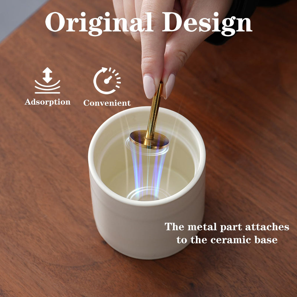 Ceremony Incense Holder, Wooden Incense Holder for Sticks with Glass Ash Catcher, Anti-ash Incense Burner with 20 Incense Sticks and a Ash Brush for Meditation Yoga Spa Room Decor