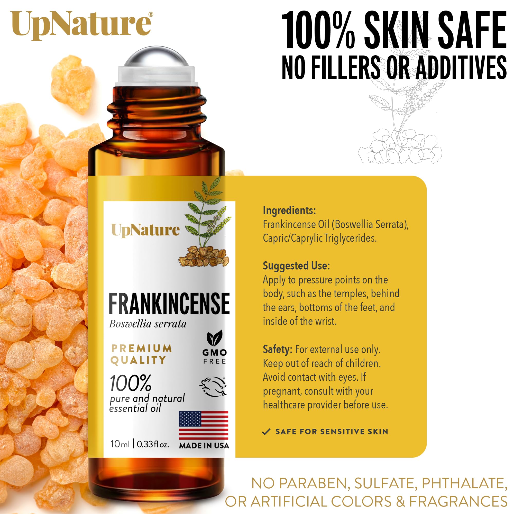 UpNature Calm Essential Oil Roll On - Self Care Gifts for Mom Women Her - 100% Natural Aromatherapy Blend for Relaxation Relief