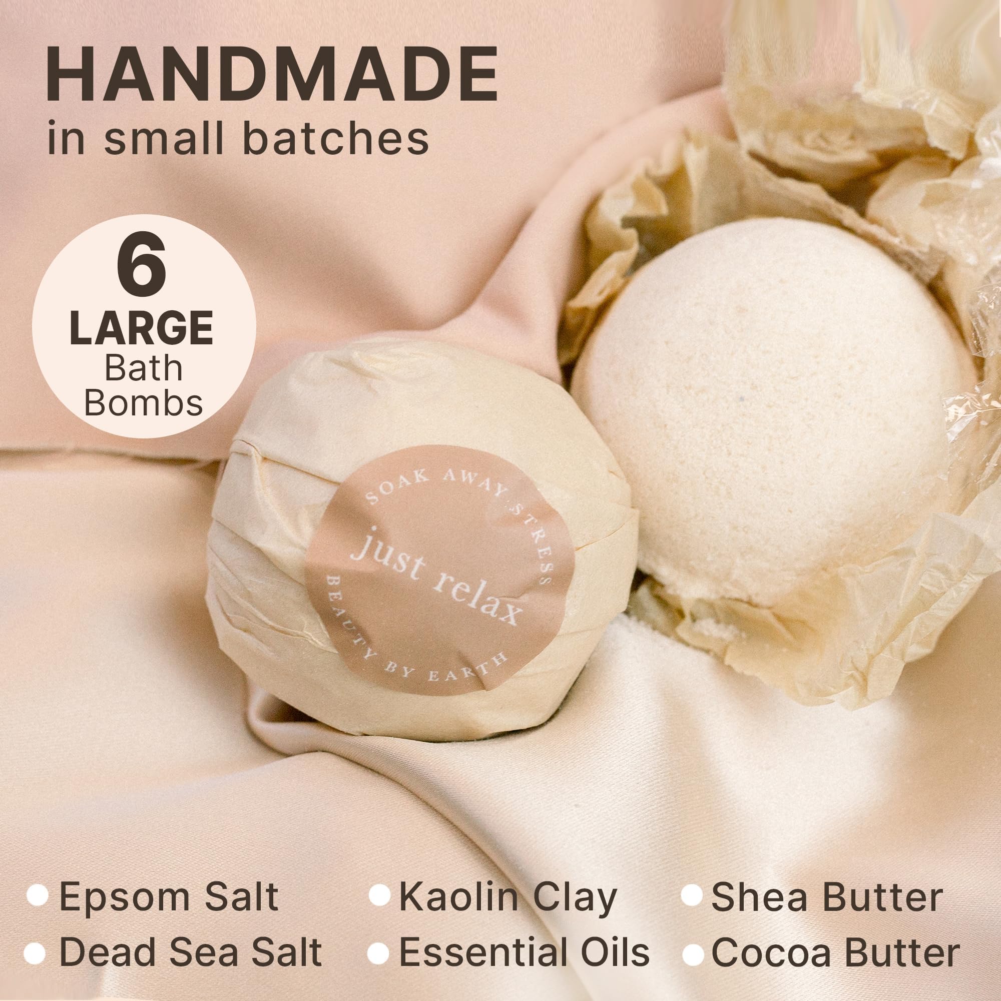 Bath Bombs Gift Set - USA Made with Organic & Natural Ingredients, Mothers Day Gifts for Mom & Wife, Relaxing Spa Gifts for Women & Men