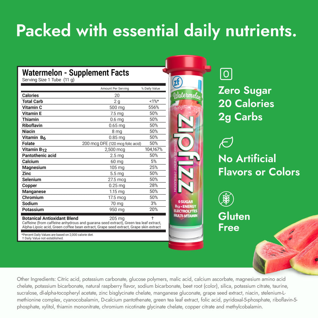 Zipfizz Daily Energy Drink Powder, Variety Pack, 15 Pack | 3-in-1 Sustained Energy, Rapid Hydration, and Essential Vitamins | Sugar-Free | Electrolyte Powder | Contains Vitamin B-12 & Antioxidants