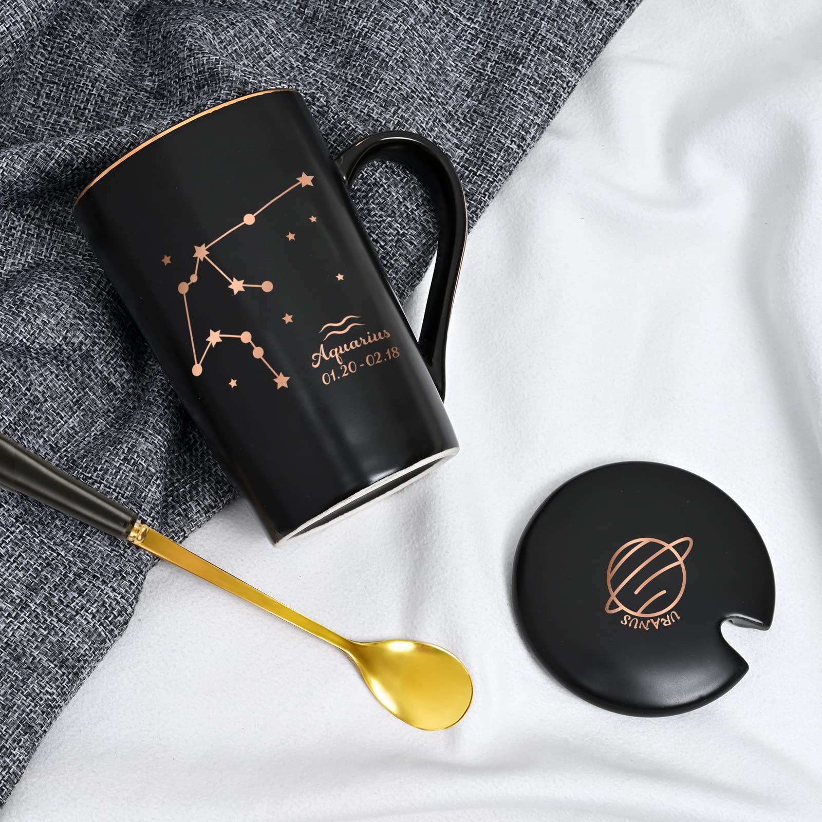 YHRJWN Pisces Gifts for Women, Pisces Constellation Mug, February March Birthdays Gifts for Women Horoscope Astrology Lovers, Pisces Zodiac Sign gifts for Women Girls, 14 Oz Pink with Gift Box