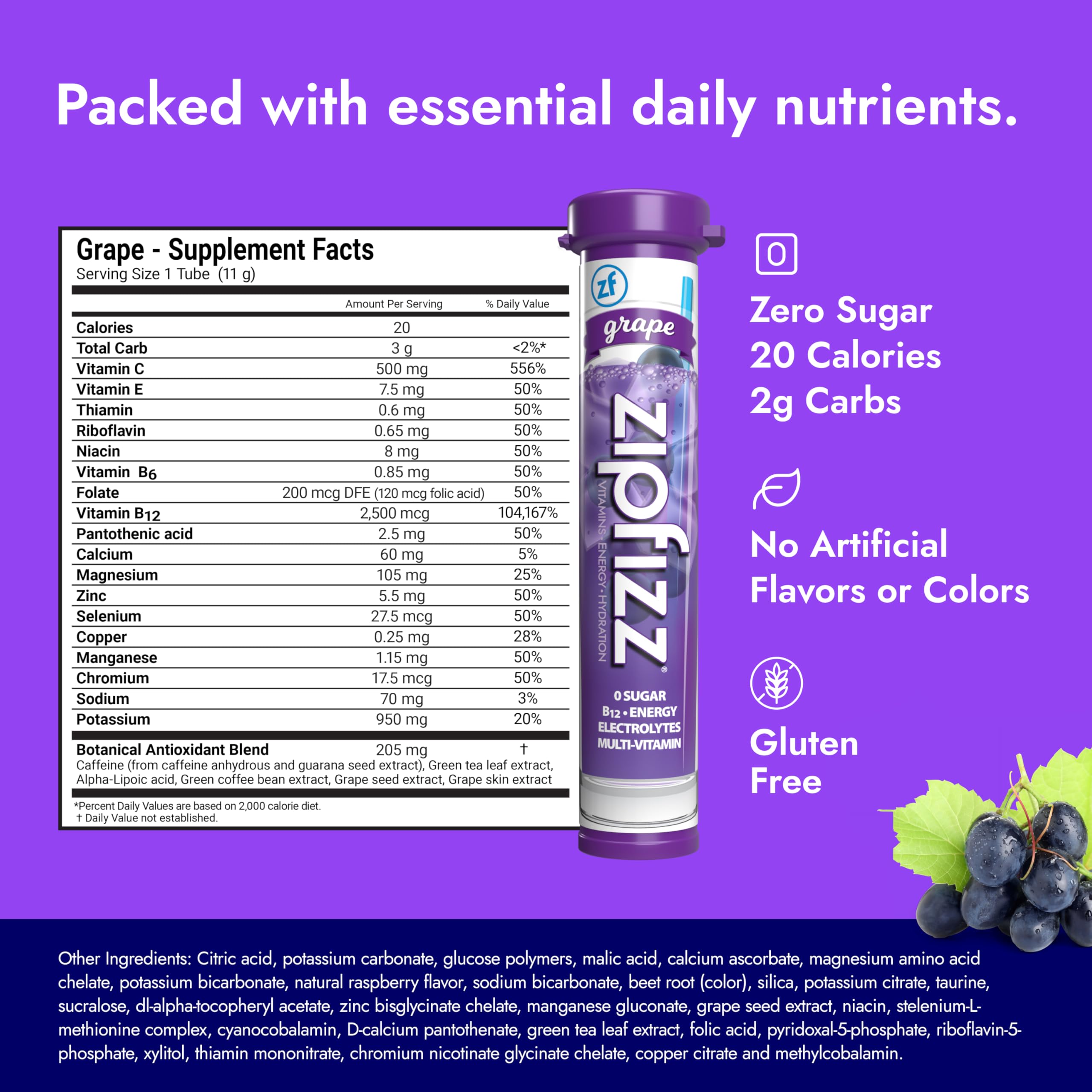 Zipfizz Daily Energy Drink Powder, Variety Pack, 15 Pack | 3-in-1 Sustained Energy, Rapid Hydration, and Essential Vitamins | Sugar-Free | Electrolyte Powder | Contains Vitamin B-12 & Antioxidants