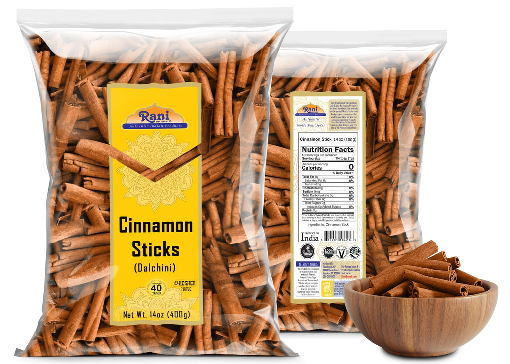 Rani Cinnamon Sticks 7oz (200g) - 36-44 Sticks - Strong Aroma, Perfect for Baking, Cooking & Beverages | 3+ Inches Length - Cassia Saigon Cinnamon from Vietnam | Kosher