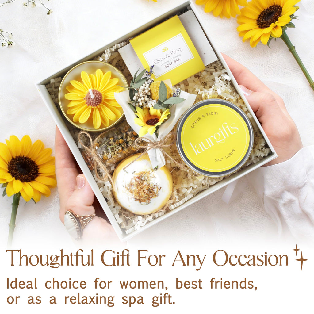 Mothers Day Spa Box for Women – Coffee Scented Candle Set with Bath Bomb & Salt Scrub, Handmade Birthday Present for Her