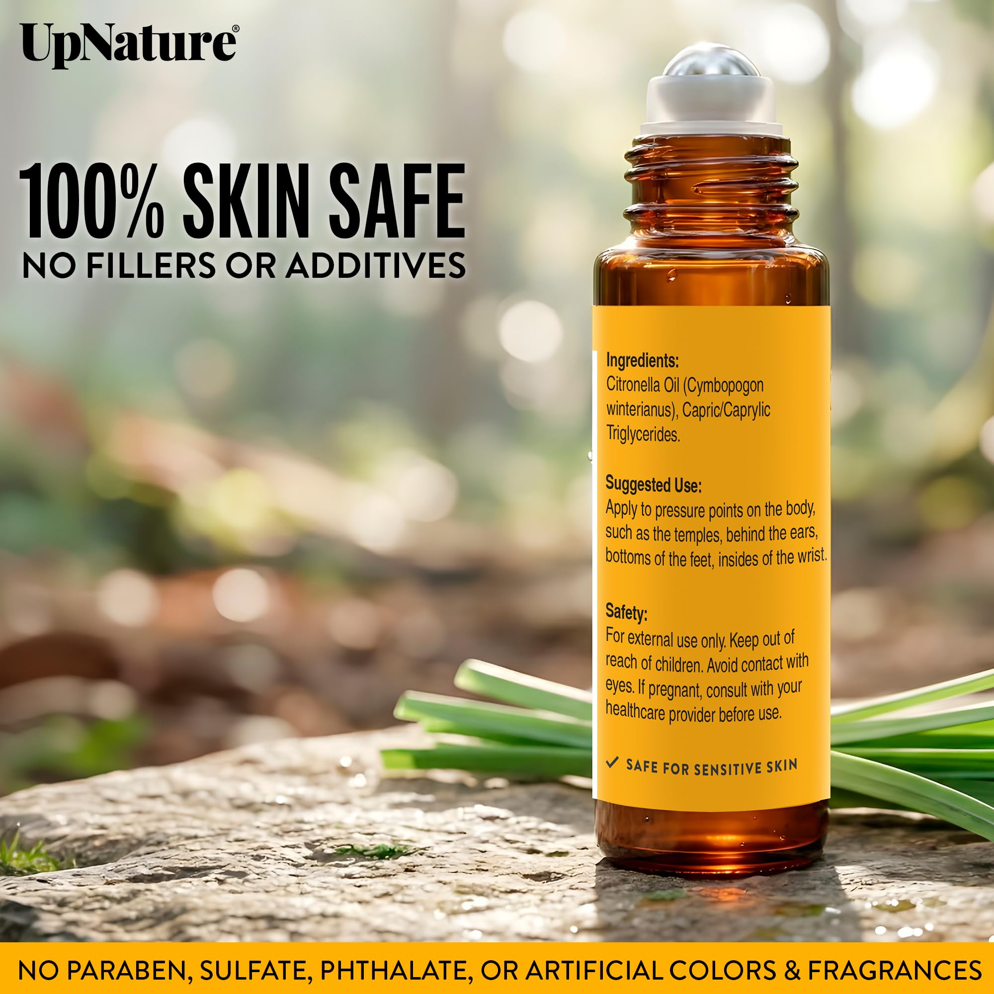 UpNature Calm Essential Oil Roll On - Self Care Gifts for Mom Women Her - 100% Natural Aromatherapy Blend for Relaxation Relief