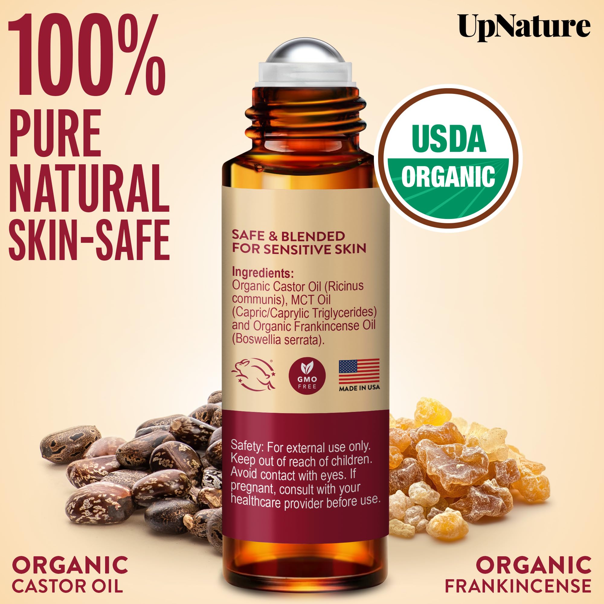 UpNature Calm Essential Oil Roll On - Self Care Gifts for Mom Women Her - 100% Natural Aromatherapy Blend for Relaxation Relief