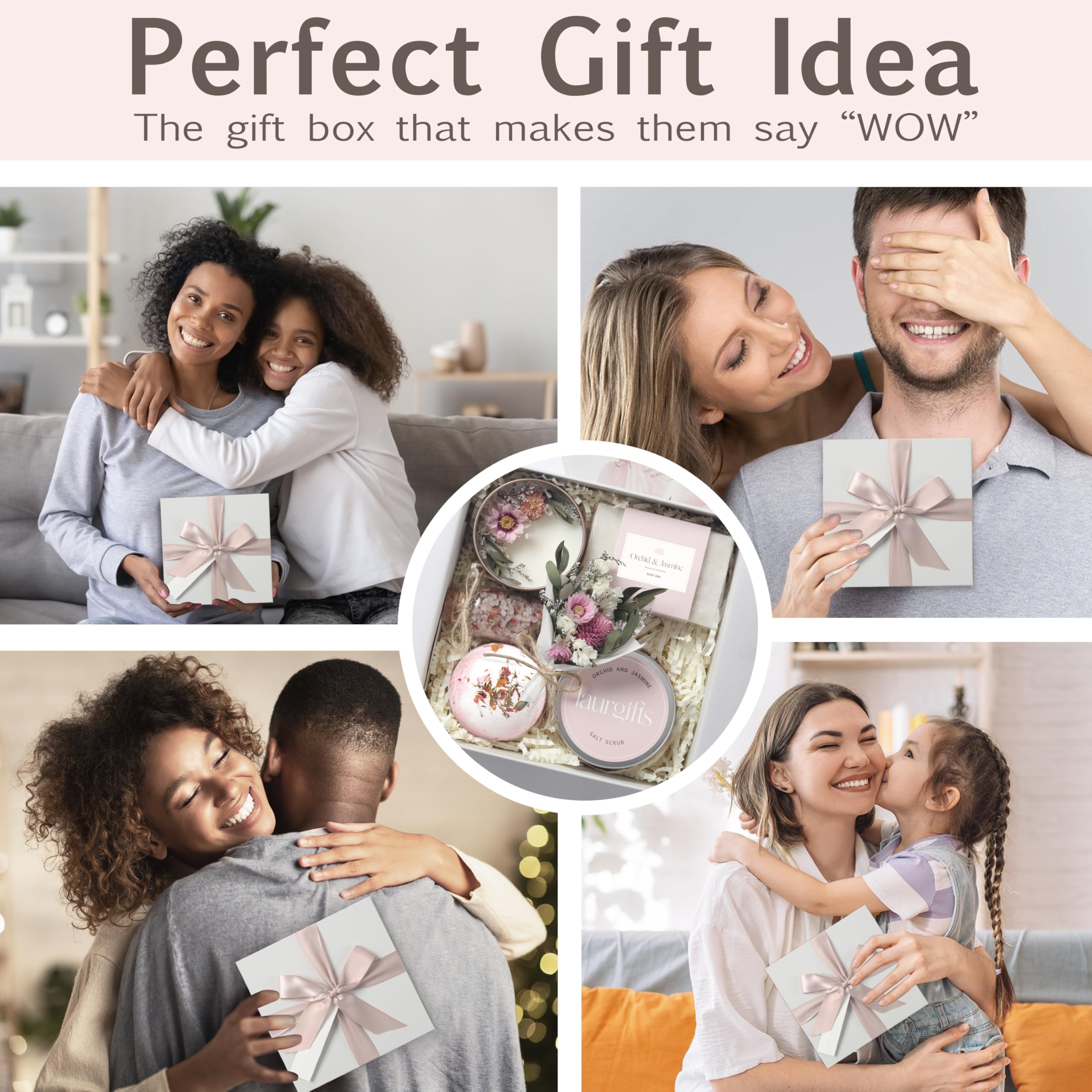 Mothers Day Spa Box for Women – Coffee Scented Candle Set with Bath Bomb & Salt Scrub, Handmade Birthday Present for Her