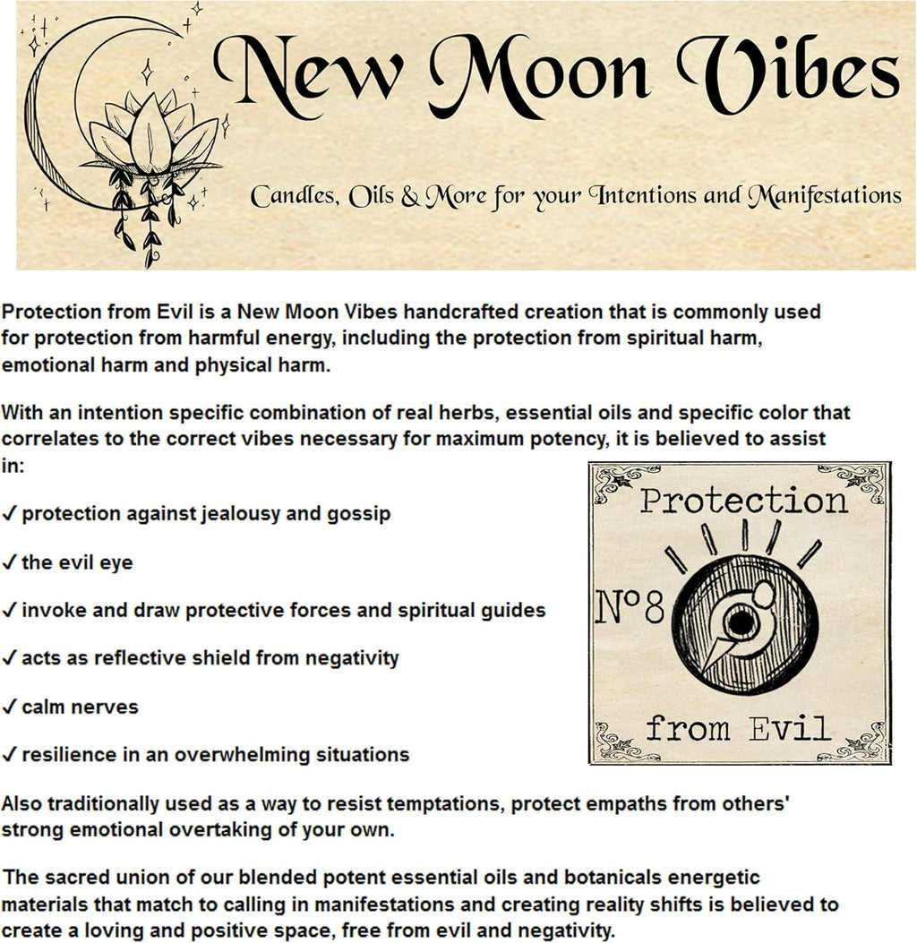 Protection from Evil Aromatherapy Misting Room Spray Conjure Spiritual Aromatic Mist Protect from Jealousy Gossip Forces Calm Create Peaceful Positive Space Spells