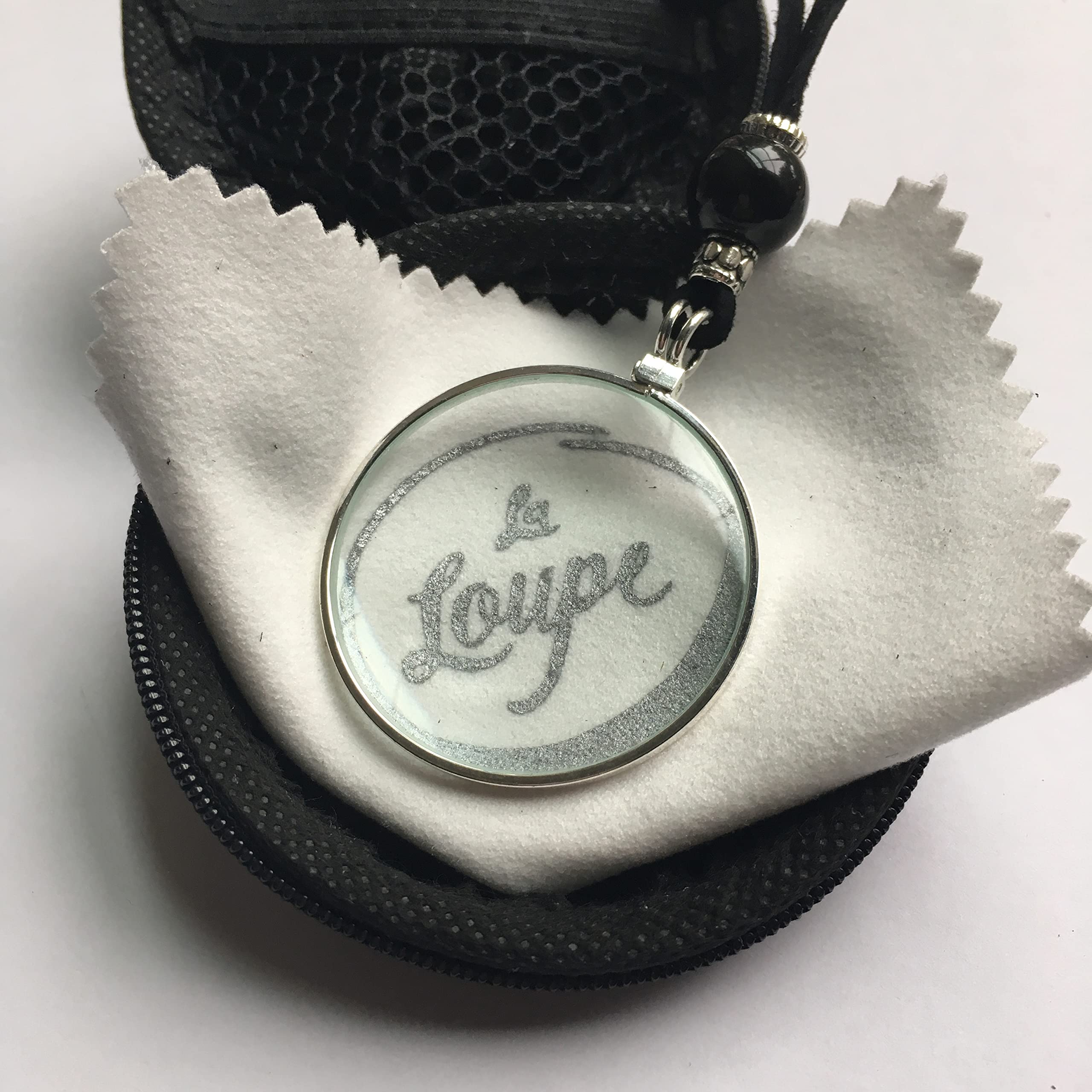 by Wendra Magnifying Necklace with Natural Crystal to Increase Vision & Energy. Handmade