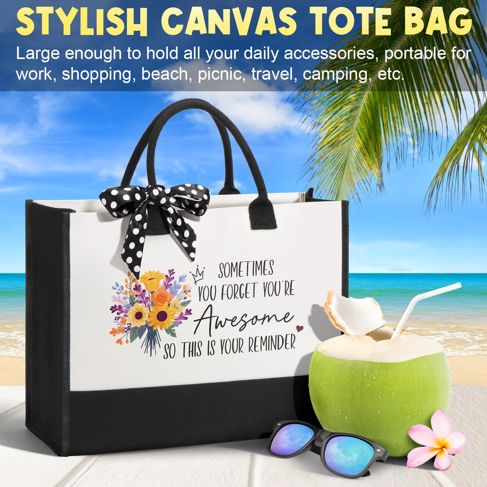 Christian Gifts for Christian Women Faith, Inspirational Religious Gifts for Catholic Women Spiritual Bible Gift Mothers Day Easter Birthday Gift for Womens Mom Sister Friend Wife Coworker w/ Tote Bag