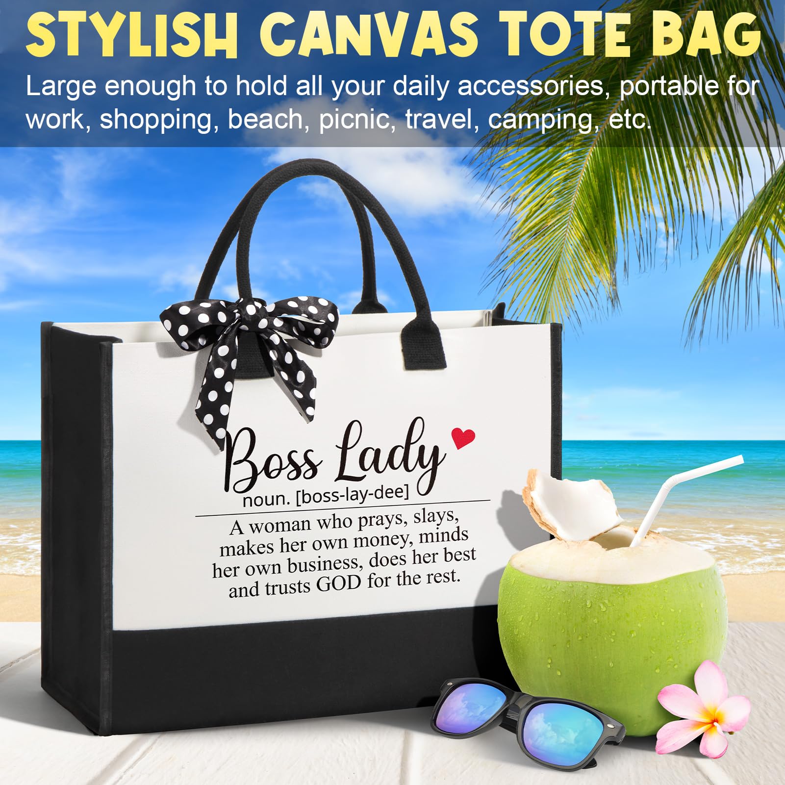 Christian Gifts for Christian Women Faith, Inspirational Religious Gifts for Catholic Women Spiritual Bible Gift Mothers Day Easter Birthday Gift for Womens Mom Sister Friend Wife Coworker w/ Tote Bag