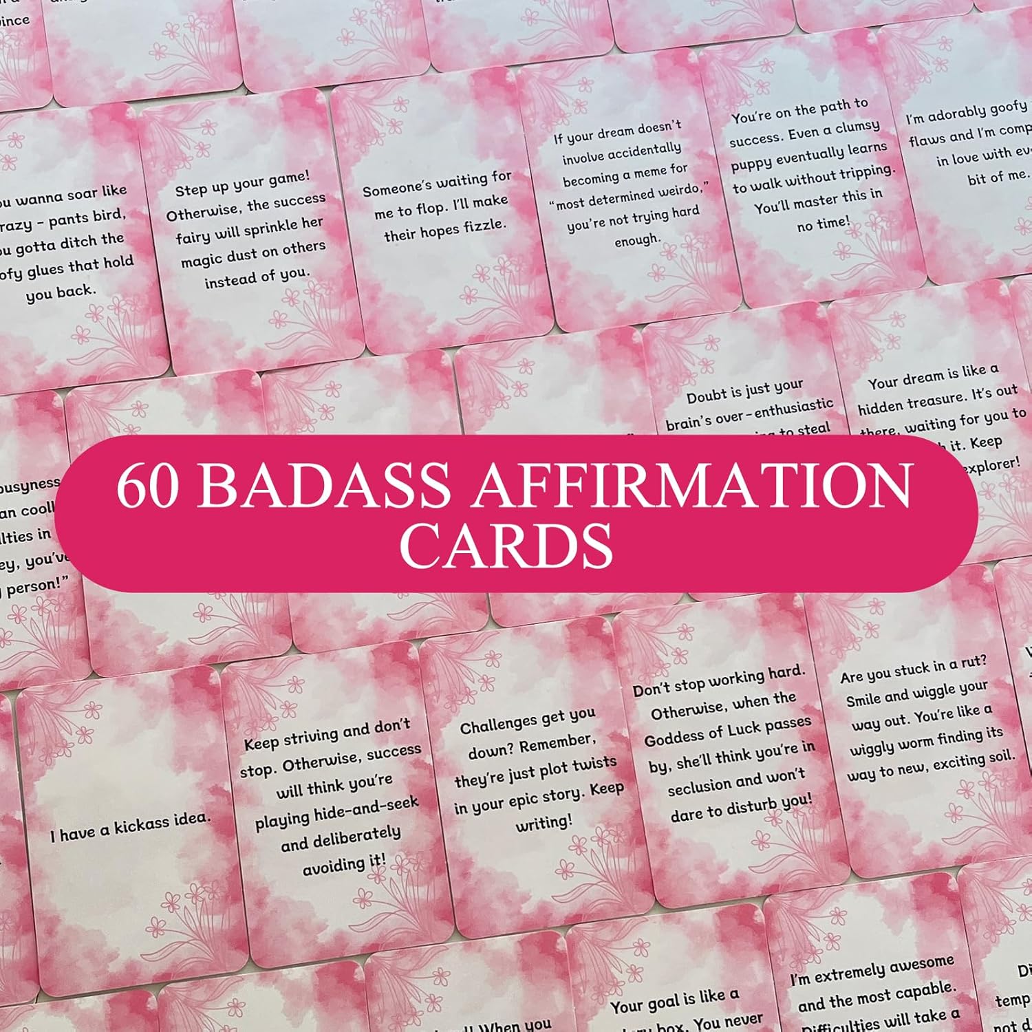 Badass Affirmation Cards,60 Positive Affirmations for Women,Daily Motivational and Inspiration for women, Unique Gifts for Women, Best Friend, Sister