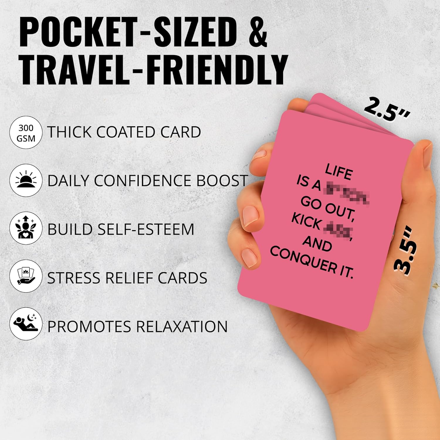 50 Affirmation Cards for Women – Motivational Gift for Her, Best Friend Birthday Gifts, Self-Care – Bold Daily Positive Mindfulness Deck for Confidence & Encouragement