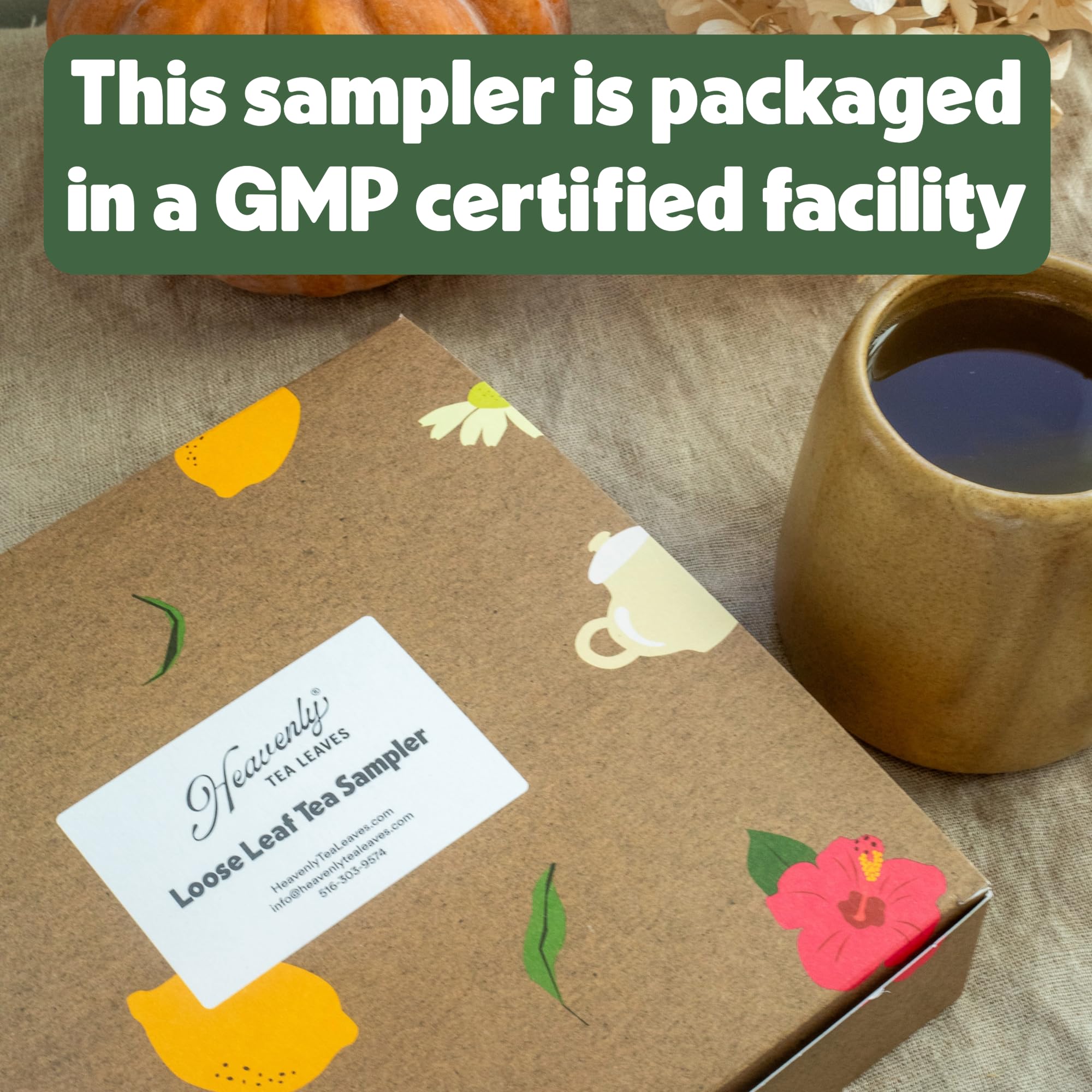 Heavenly Tea Leaves Organic 9 Flavor Variety Pack, Loose Leaf Tea Sampler Gift Set (Approx. 90 Cups) | Assorted Green Black White Herbal Teas, Premium Whole Leaf Collection, Gourmet Box for Tea Lovers | Sampler, Great Iced or Hot, High to No Caffeine