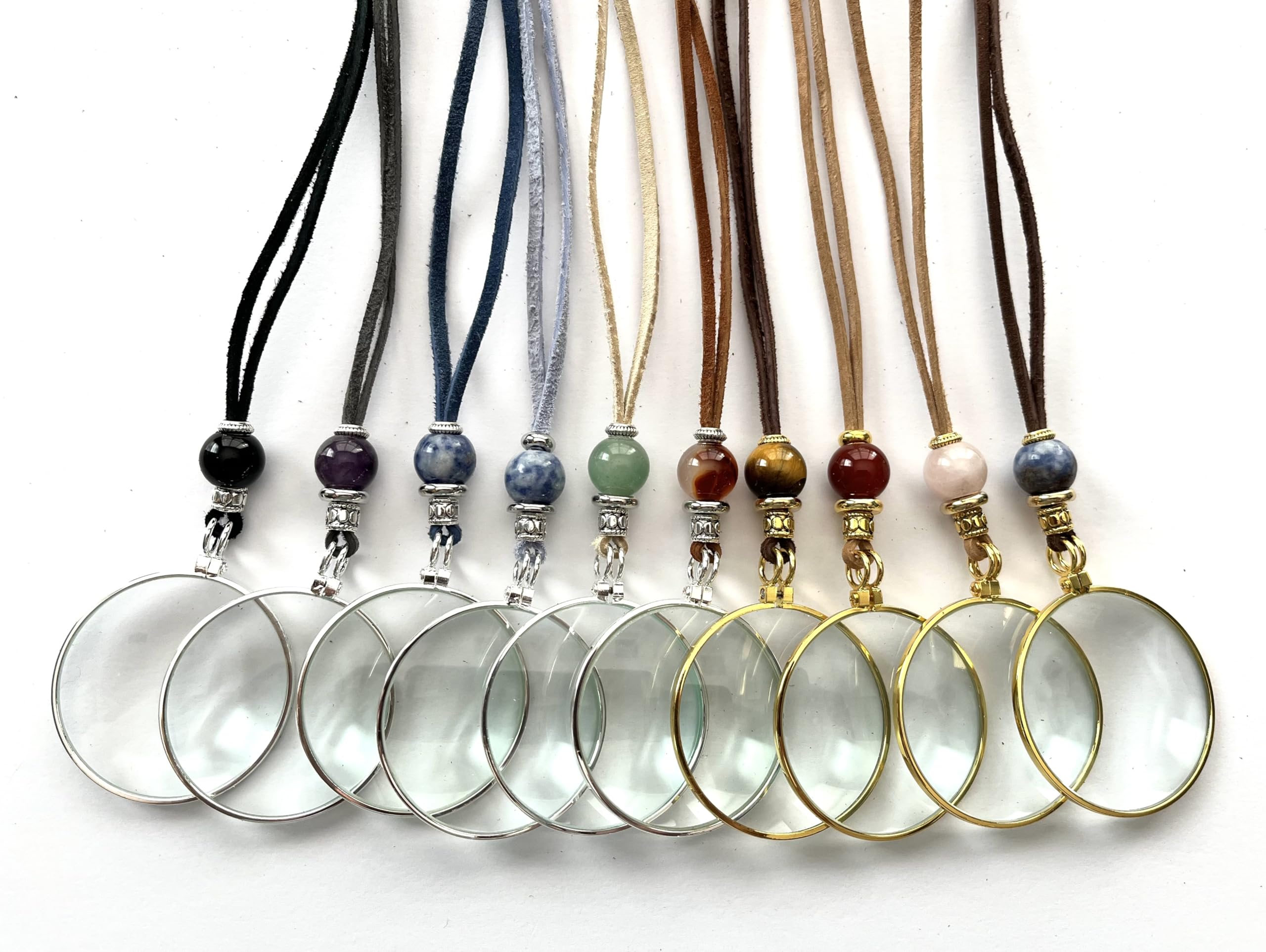 by Wendra Magnifying Necklace with Natural Crystal to Increase Vision & Energy. Handmade