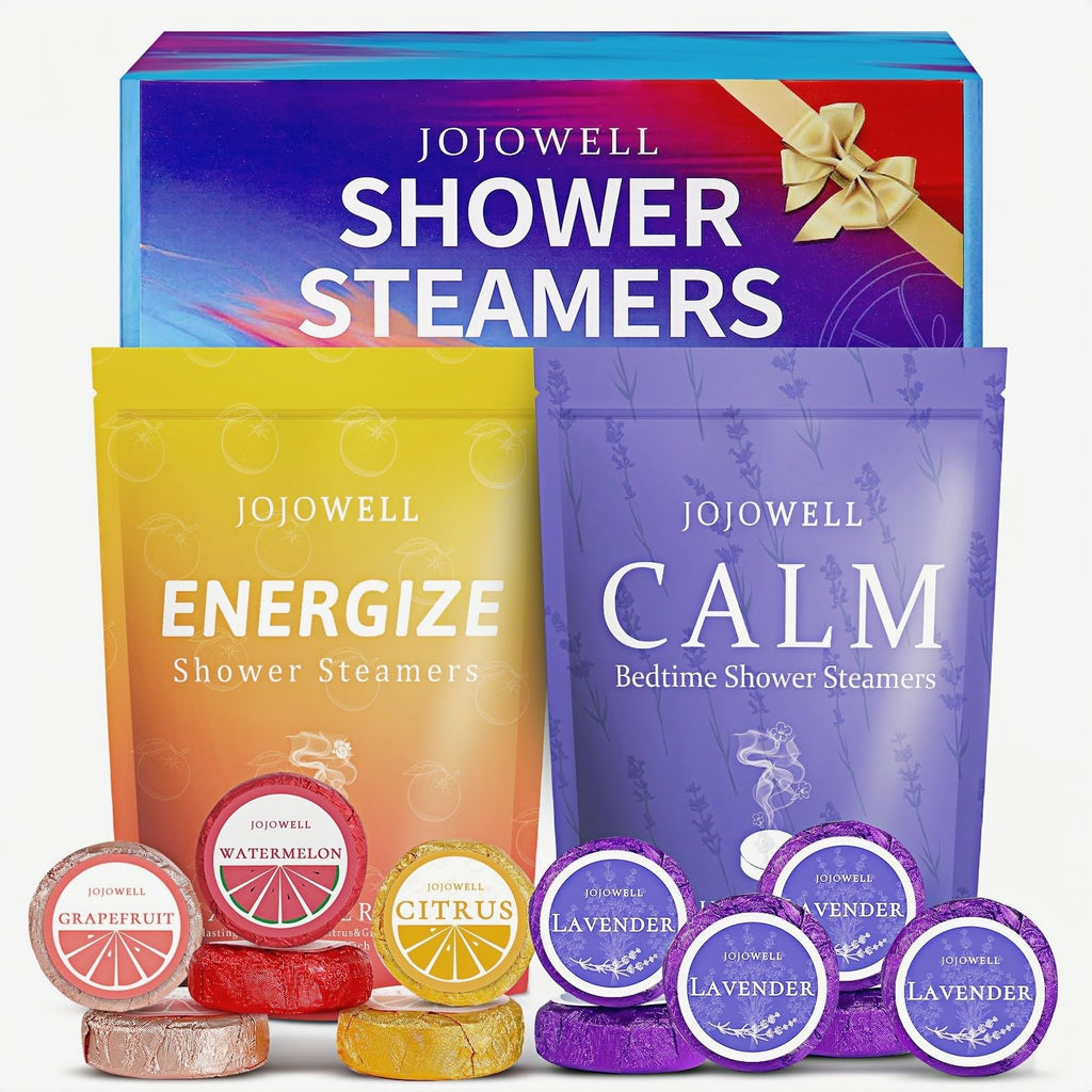 JoJowell Shower Steamers Aromatherapy - 18 Pack Birthday Gifts for Women Men, Mothers Day Gifts for Mom Wife Grandma from Daughter Son, Self Care with Natural Essential Oils Relaxation Home SPA