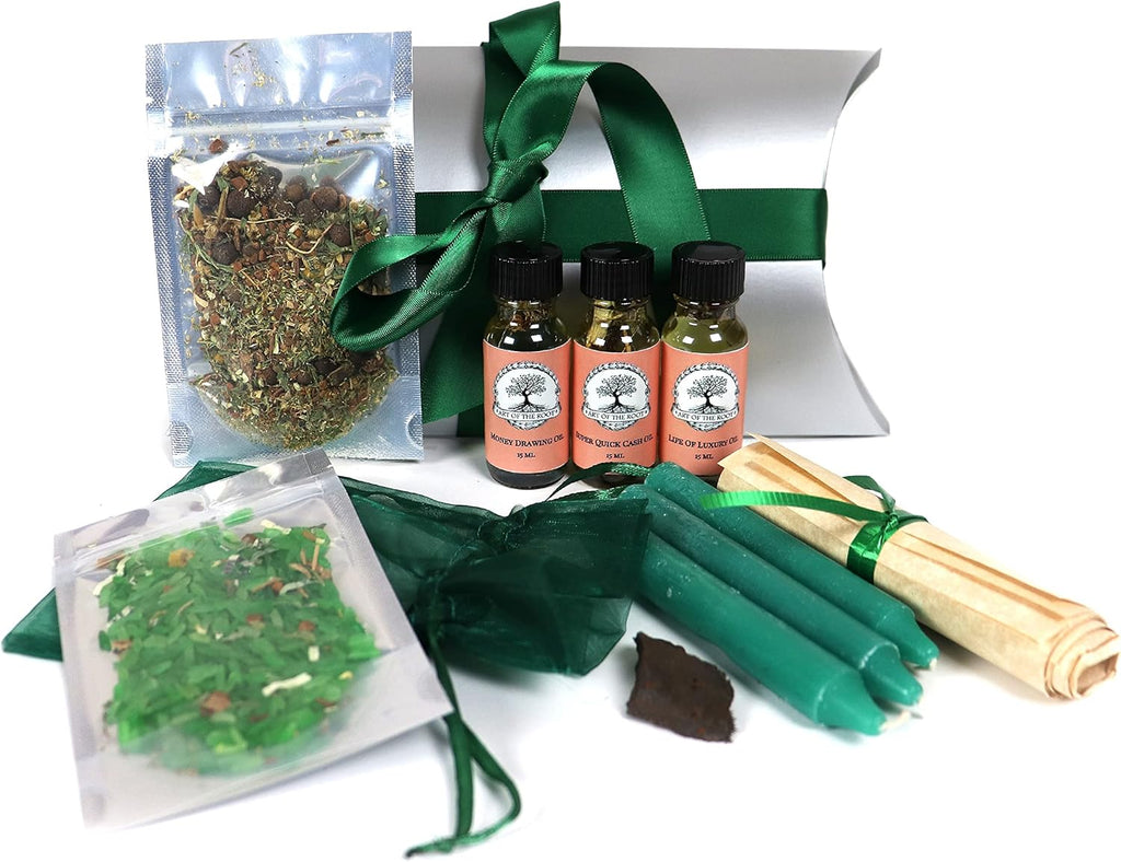Art of the Root Wealth & Prosperity 3 Spell Ritual Kit - Money Drawing, Abundance & Success for Wiccan, Pagan, Conjure & Magic Rituals