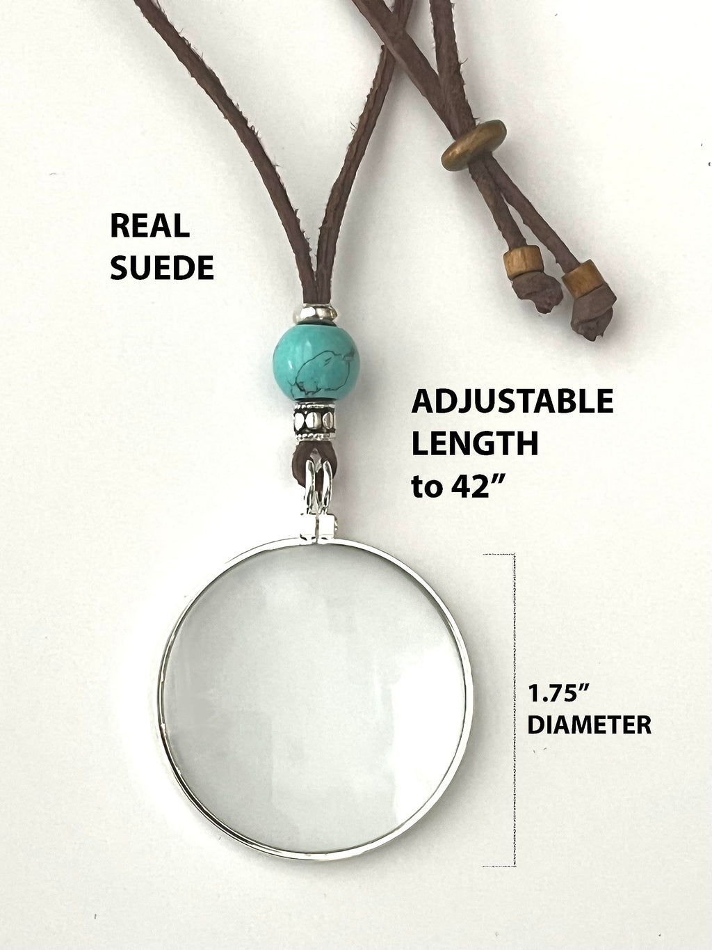 by Wendra Magnifying Necklace with Natural Crystal to Increase Vision & Energy. Handmade