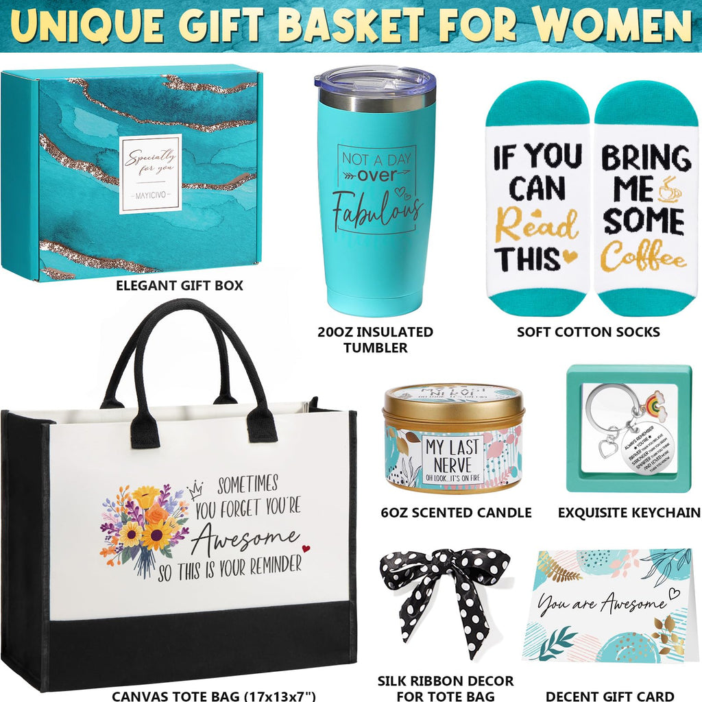 Christian Gifts for Christian Women Faith, Inspirational Religious Gifts for Catholic Women Spiritual Bible Gift Mothers Day Easter Birthday Gift for Womens Mom Sister Friend Wife Coworker w/ Tote Bag