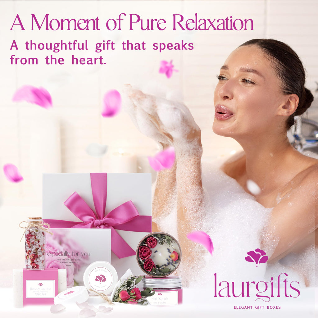 Mothers Day Spa Box for Women – Coffee Scented Candle Set with Bath Bomb & Salt Scrub, Handmade Birthday Present for Her