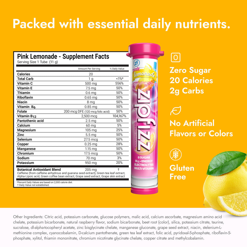 Zipfizz Daily Energy Drink Powder, Variety Pack, 15 Pack | 3-in-1 Sustained Energy, Rapid Hydration, and Essential Vitamins | Sugar-Free | Electrolyte Powder | Contains Vitamin B-12 & Antioxidants