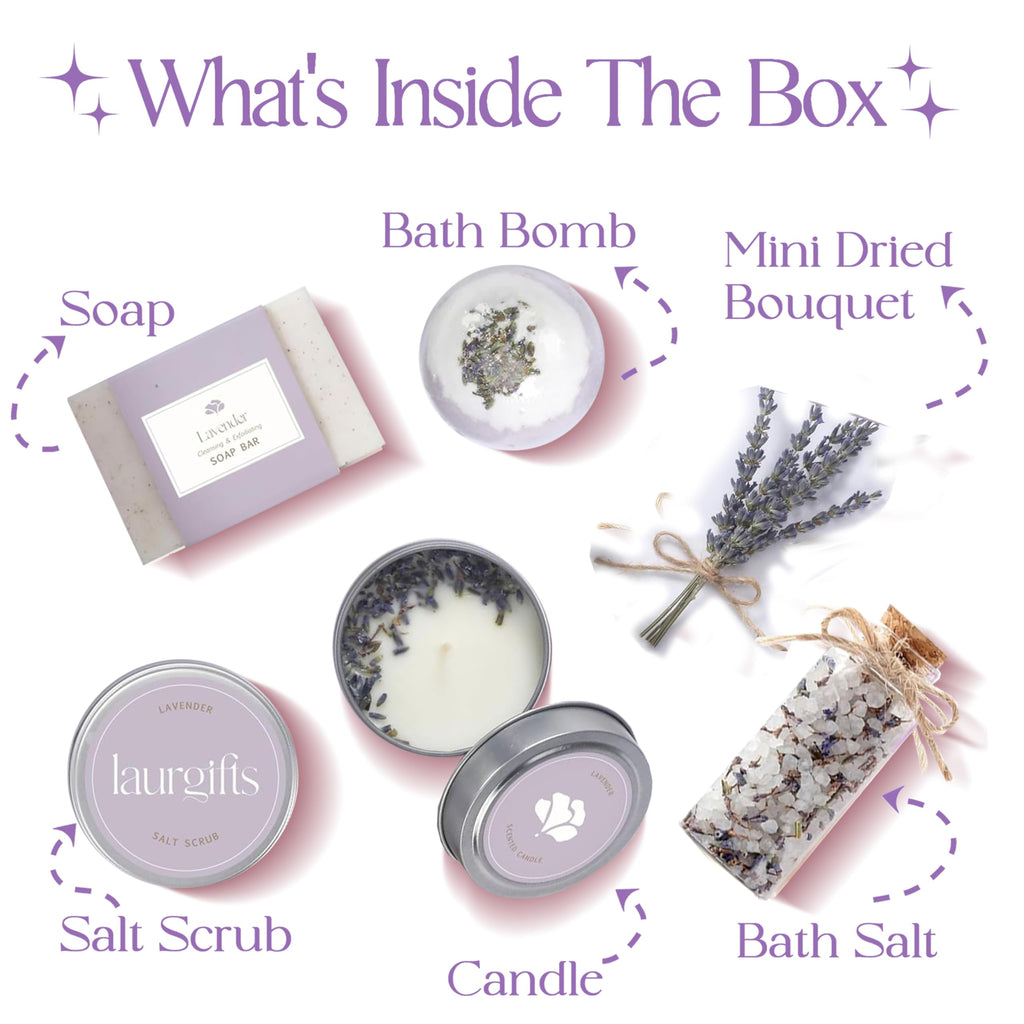 Mothers Day Spa Box for Women – Coffee Scented Candle Set with Bath Bomb & Salt Scrub, Handmade Birthday Present for Her